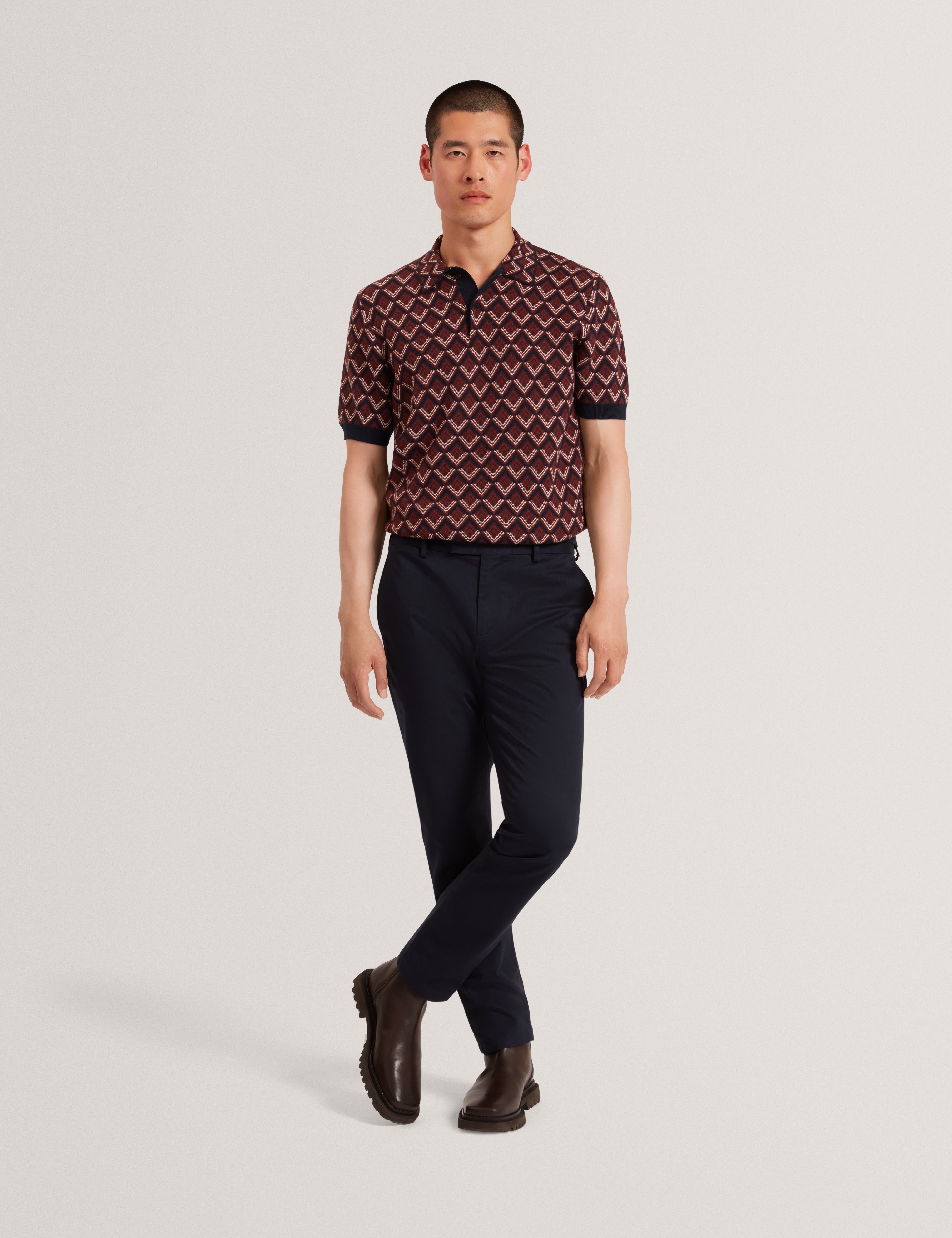 Howeton Slim Stretch Chino Navy