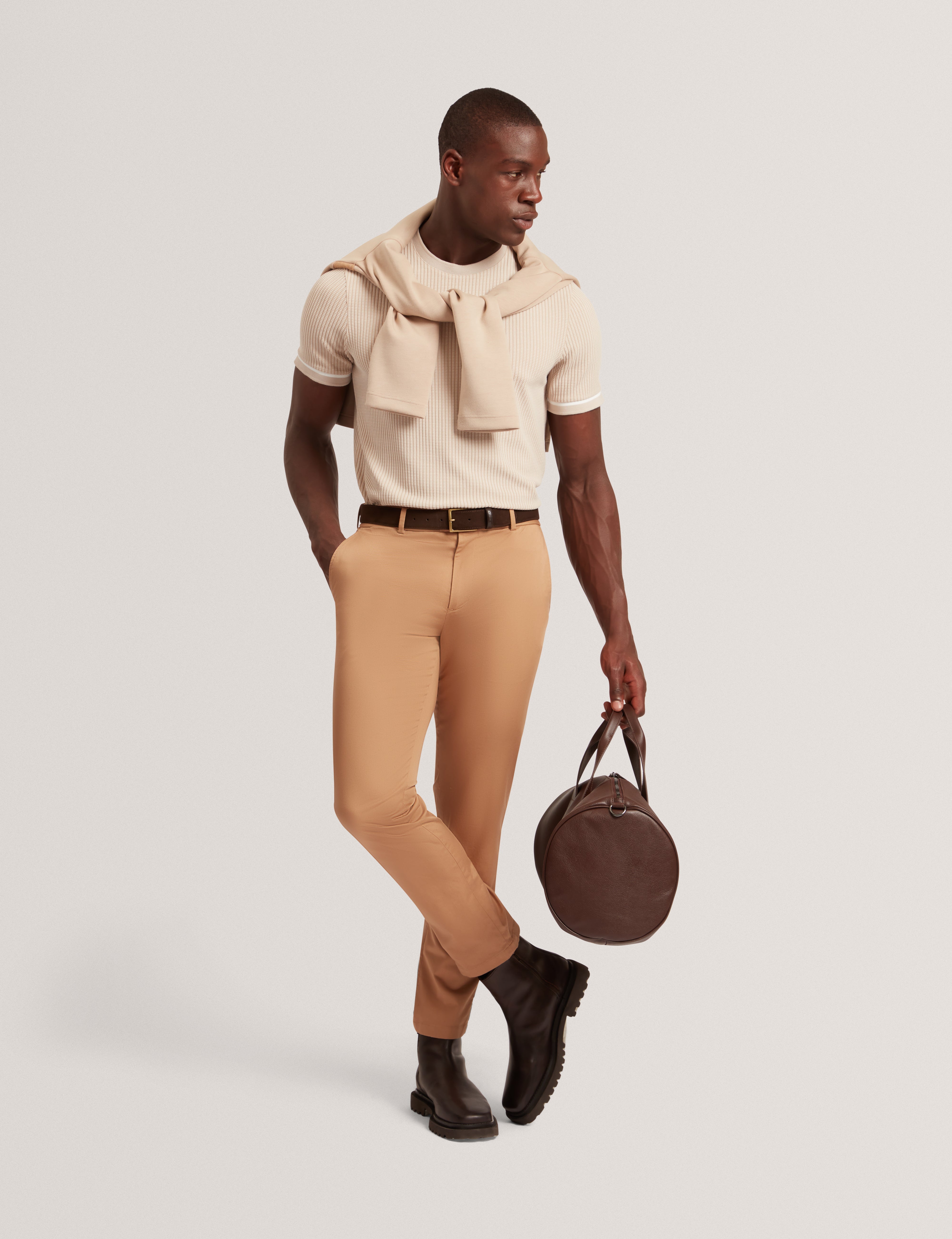 Howeton Slim Stretch Chino Tan