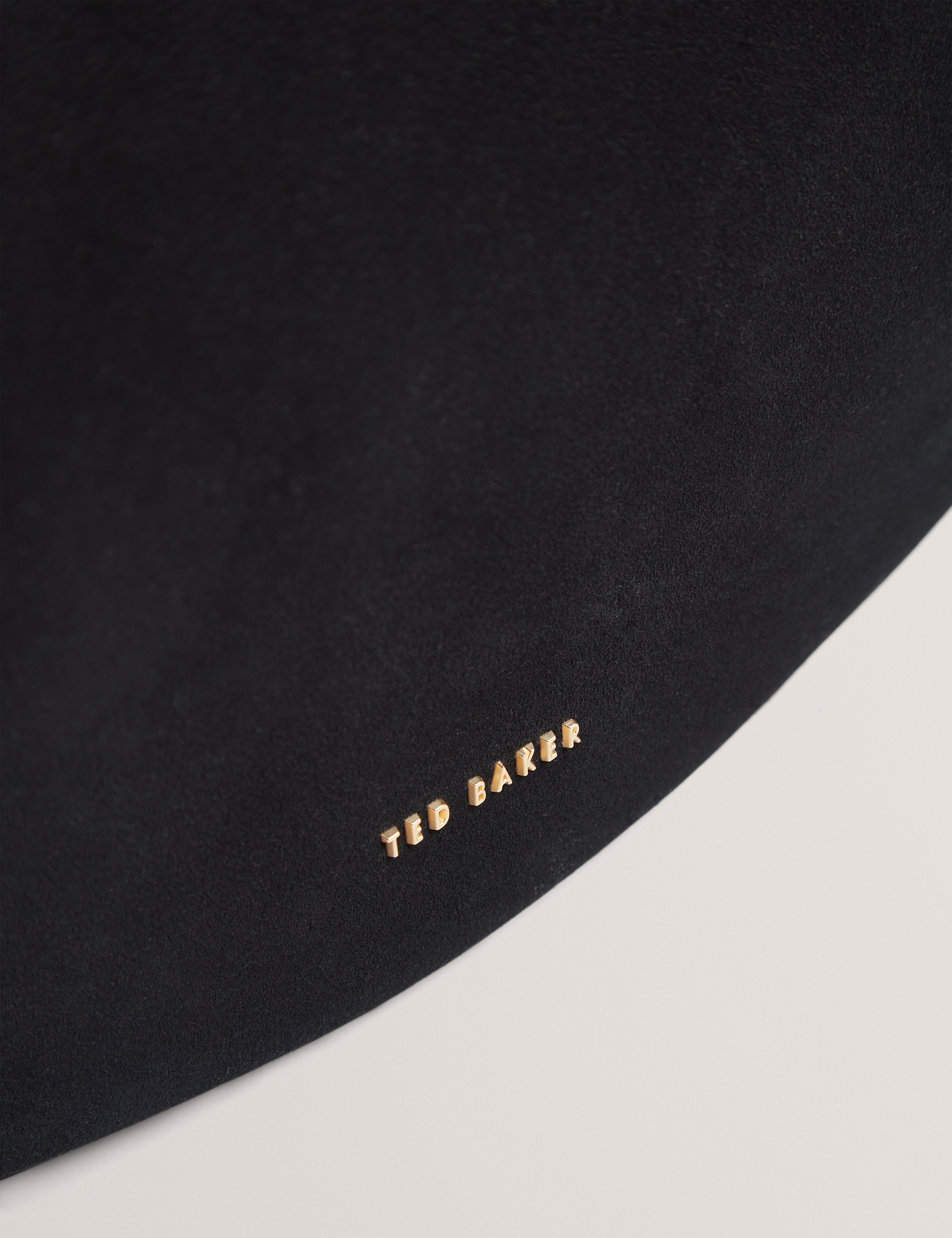 Taliee Suede Belted Detail Hobo Bag Black