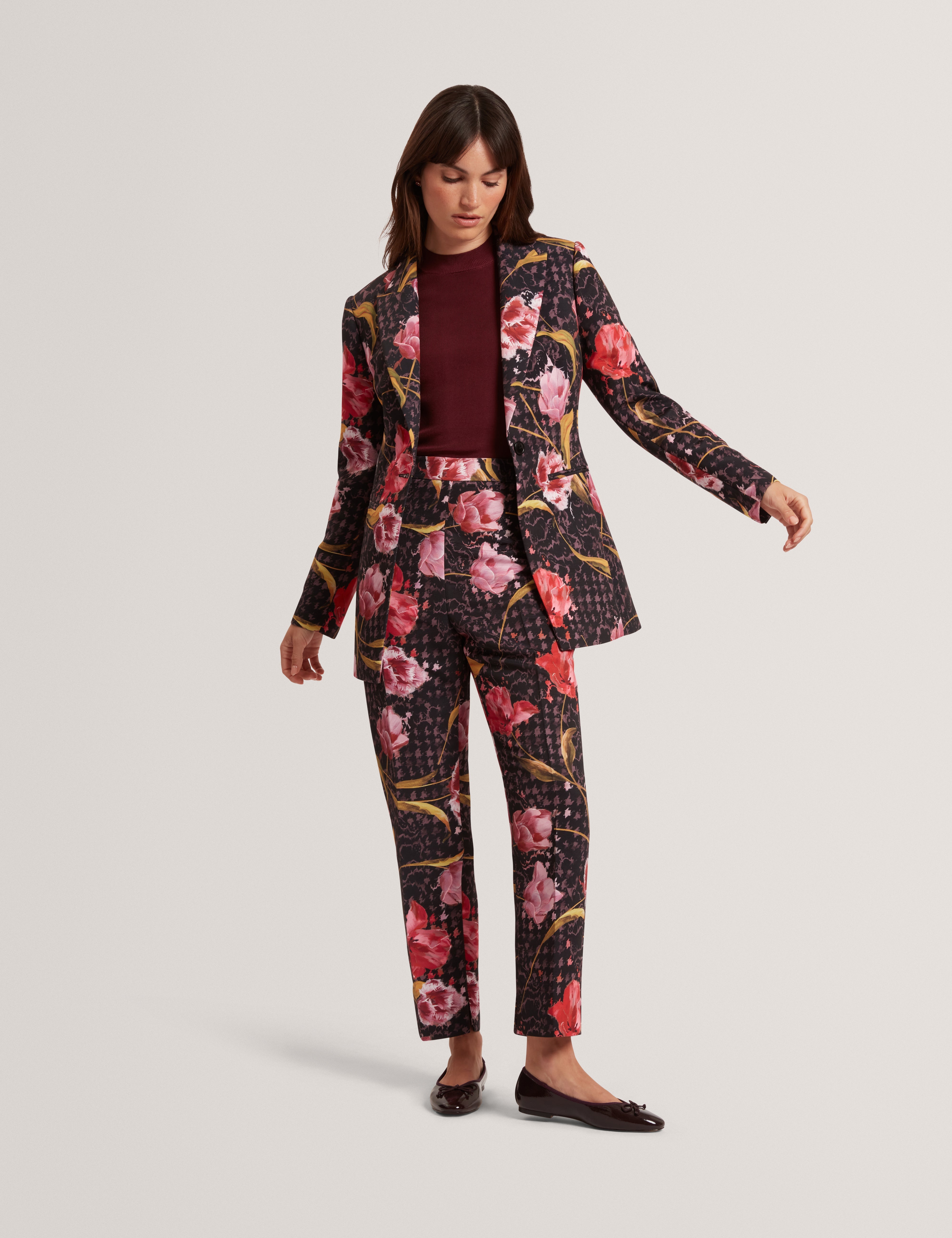 Kwari Tailored Printed Blazer Black