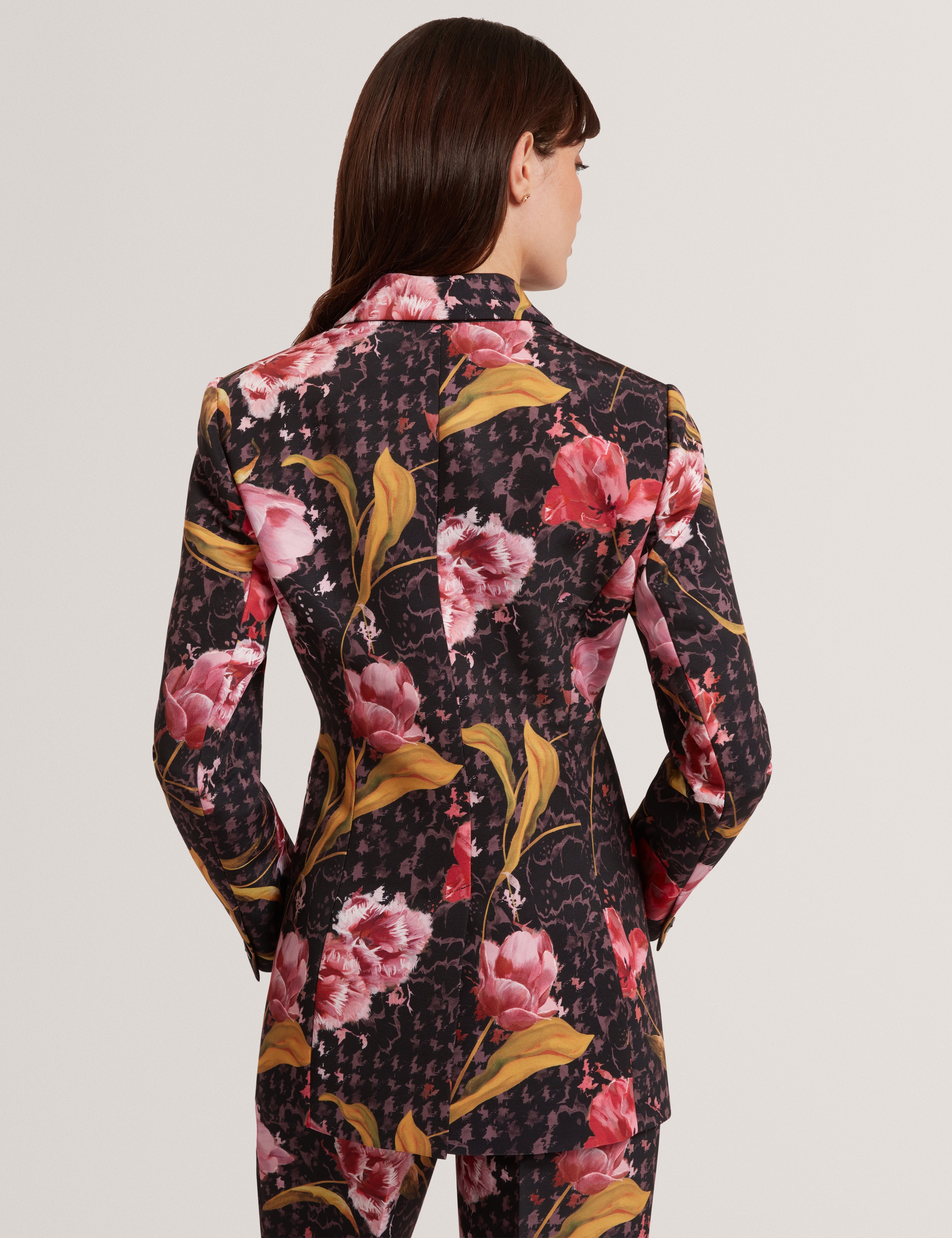Kwari Tailored Printed Blazer Black