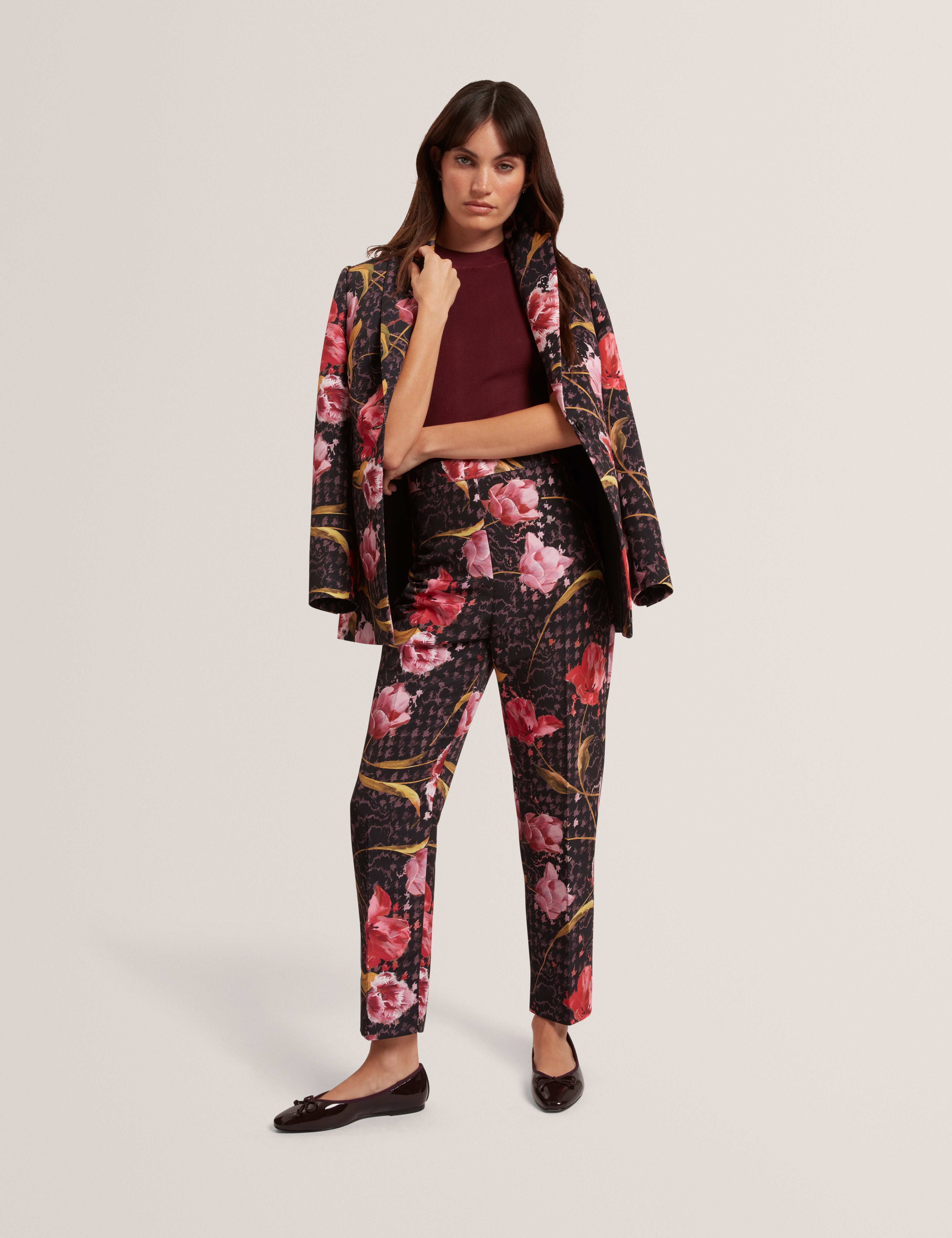 Kwari Tailored Printed Blazer Black