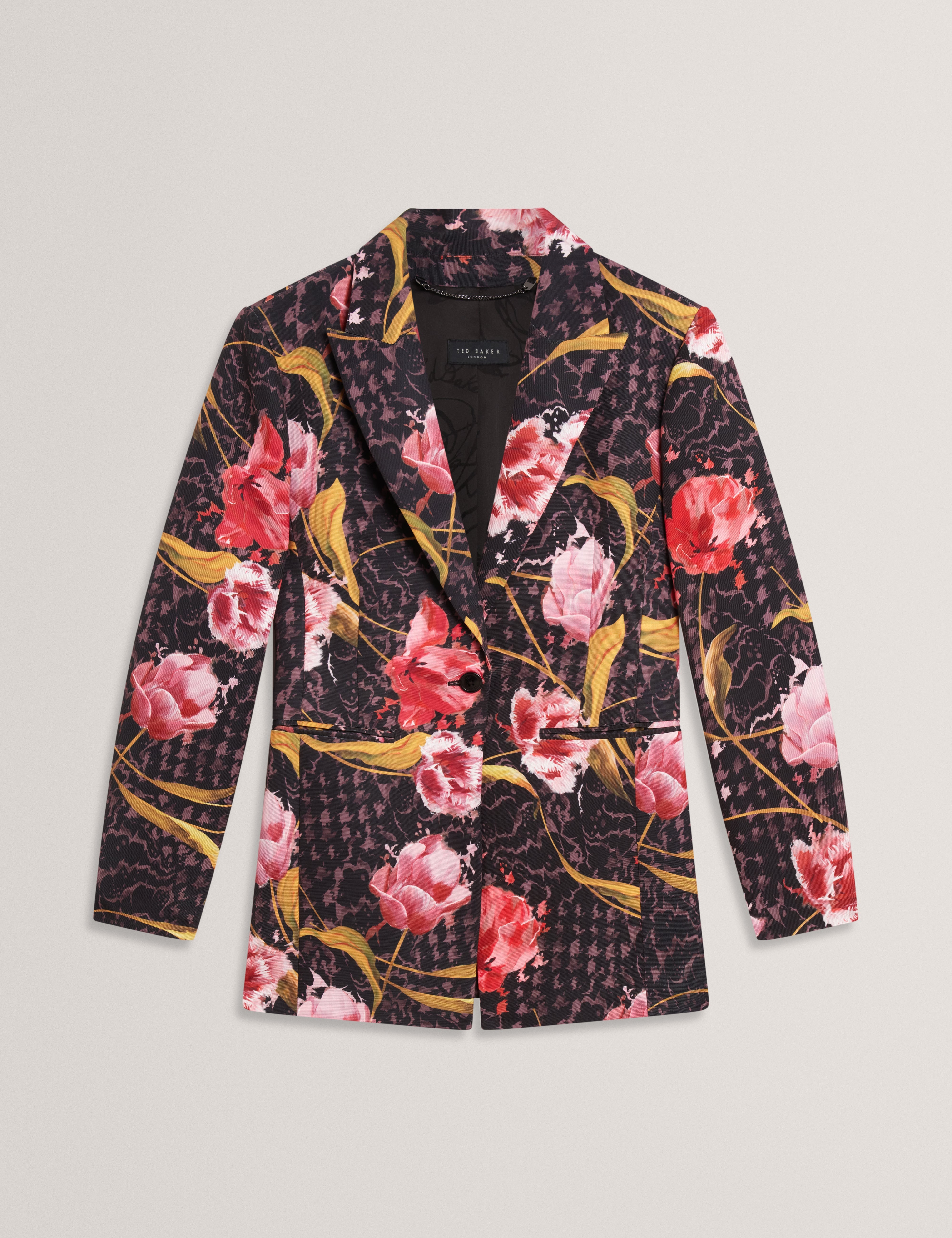 Kwari Tailored Printed Blazer Black