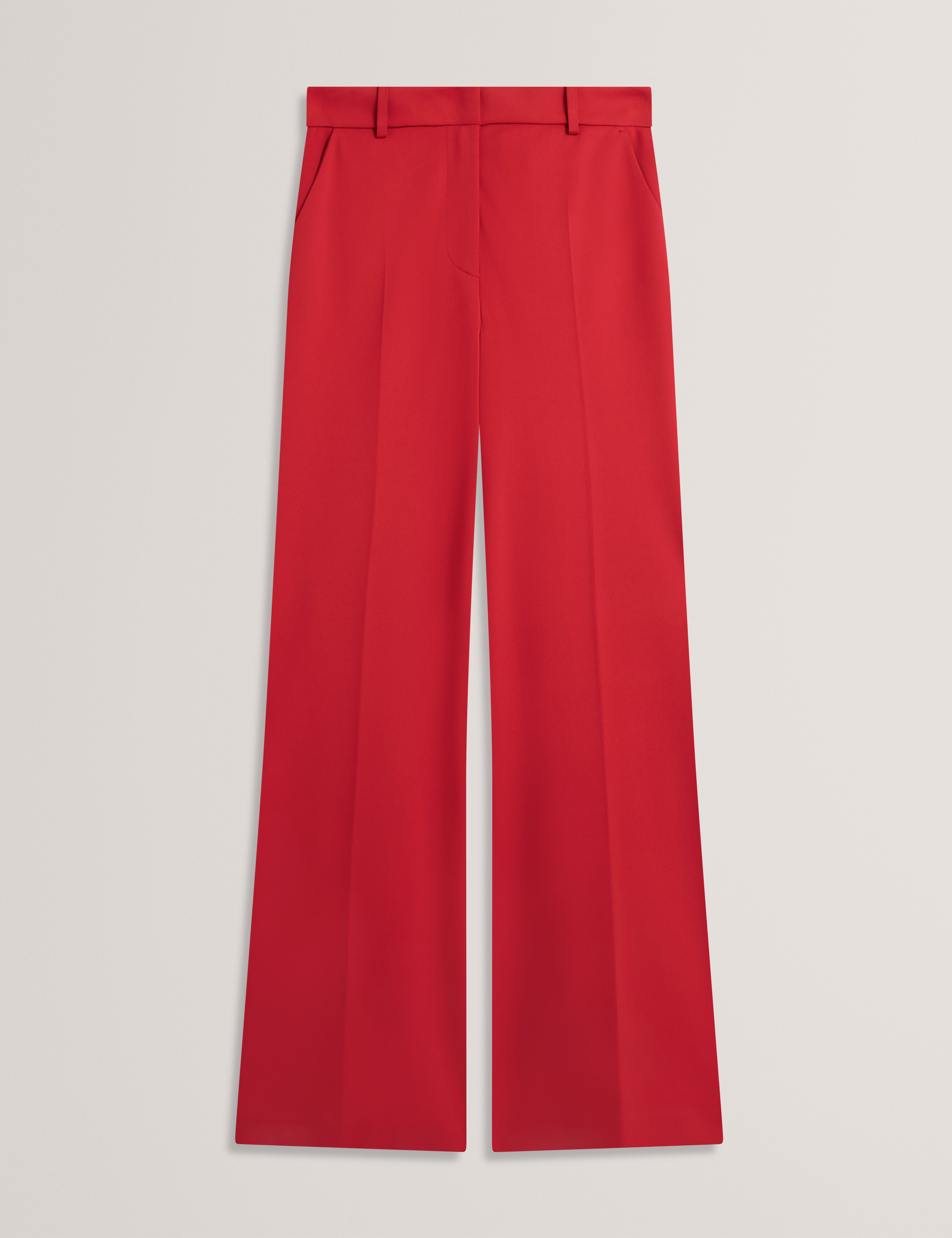 Nogal Ponte Wide Leg Trouser Dk-Red