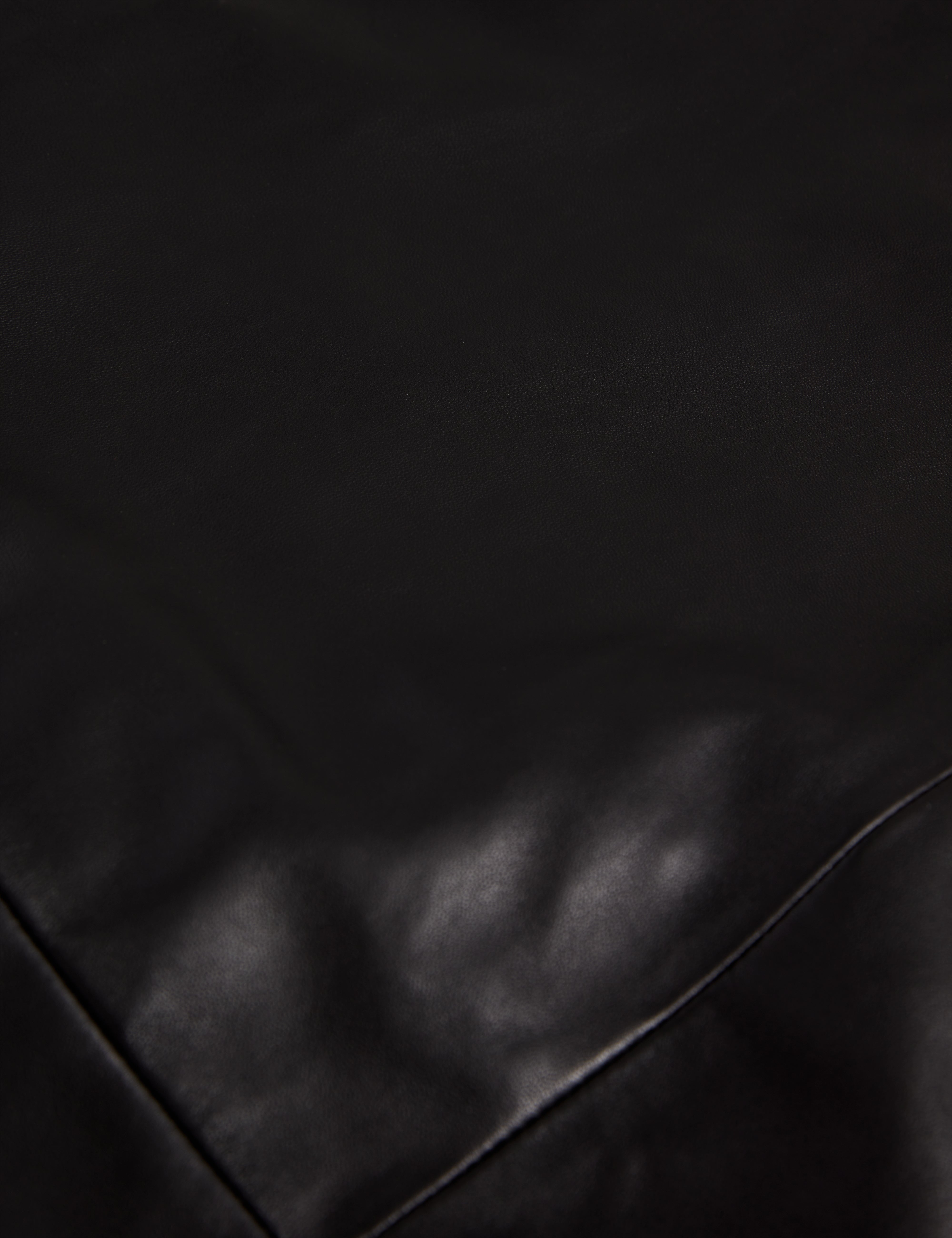 Rosello Long Length Leather Wrap Coat Black