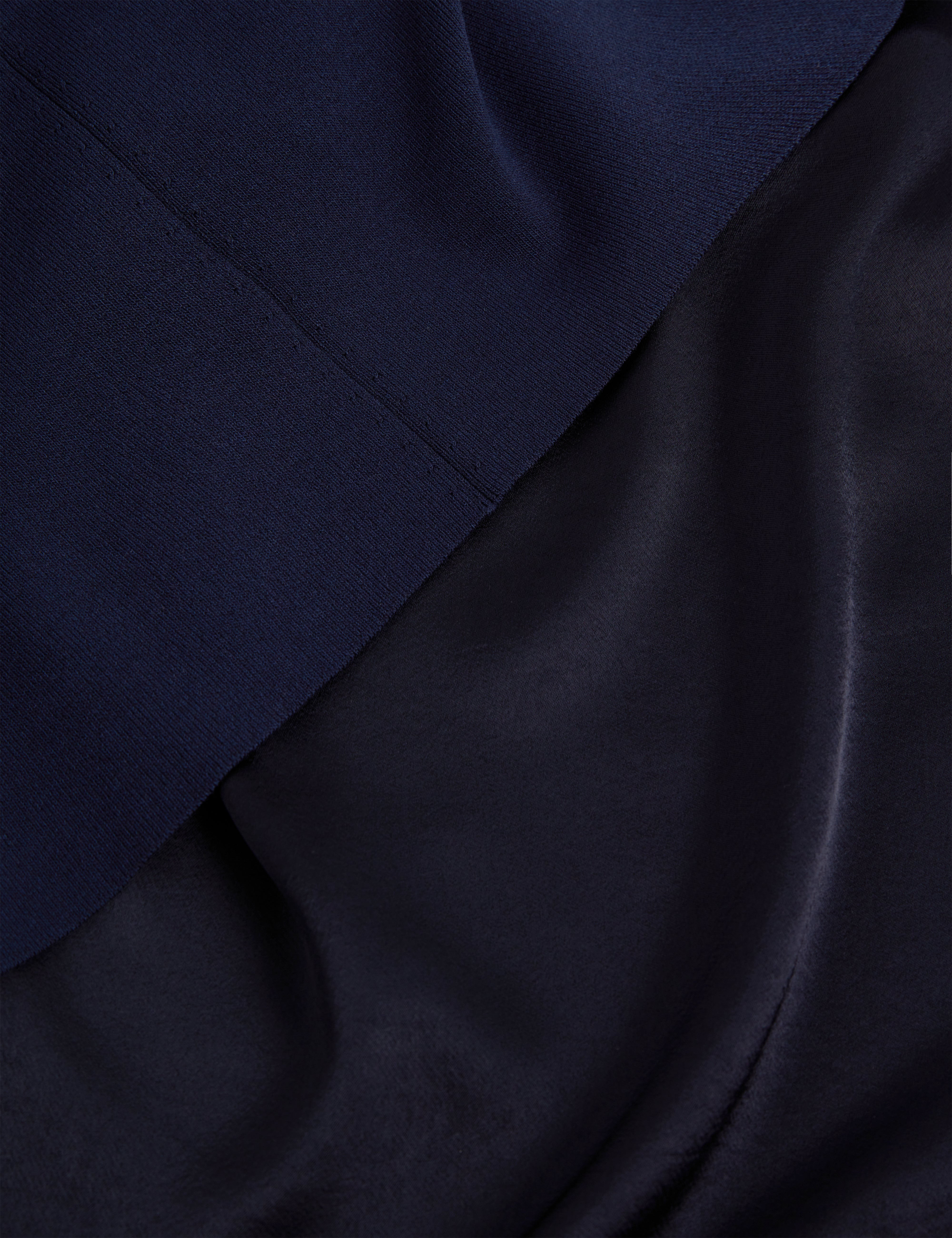 Machar 2 In 1 Knitted Top With Slip Dress Navy