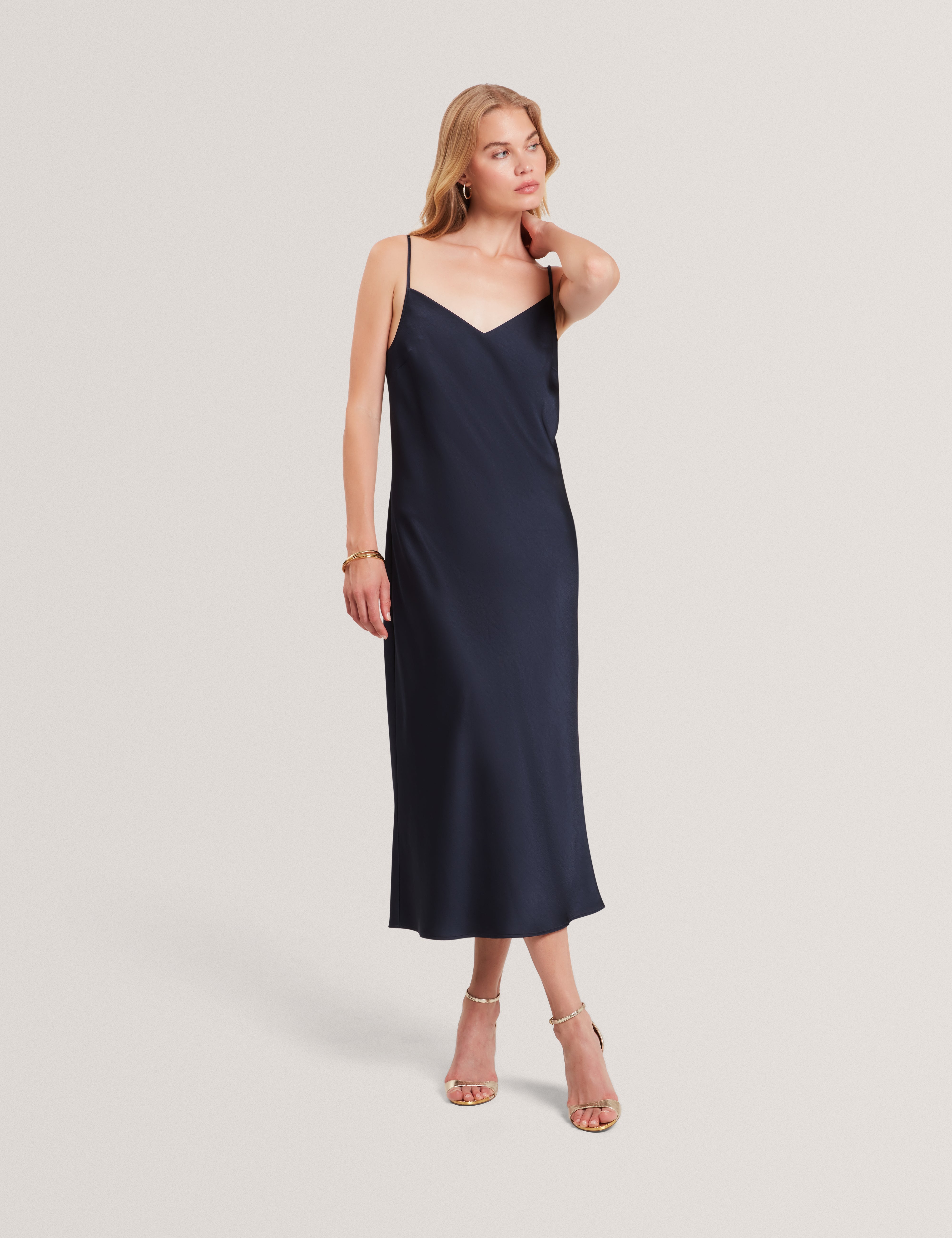 Machar 2 In 1 Knitted Top With Slip Dress Navy
