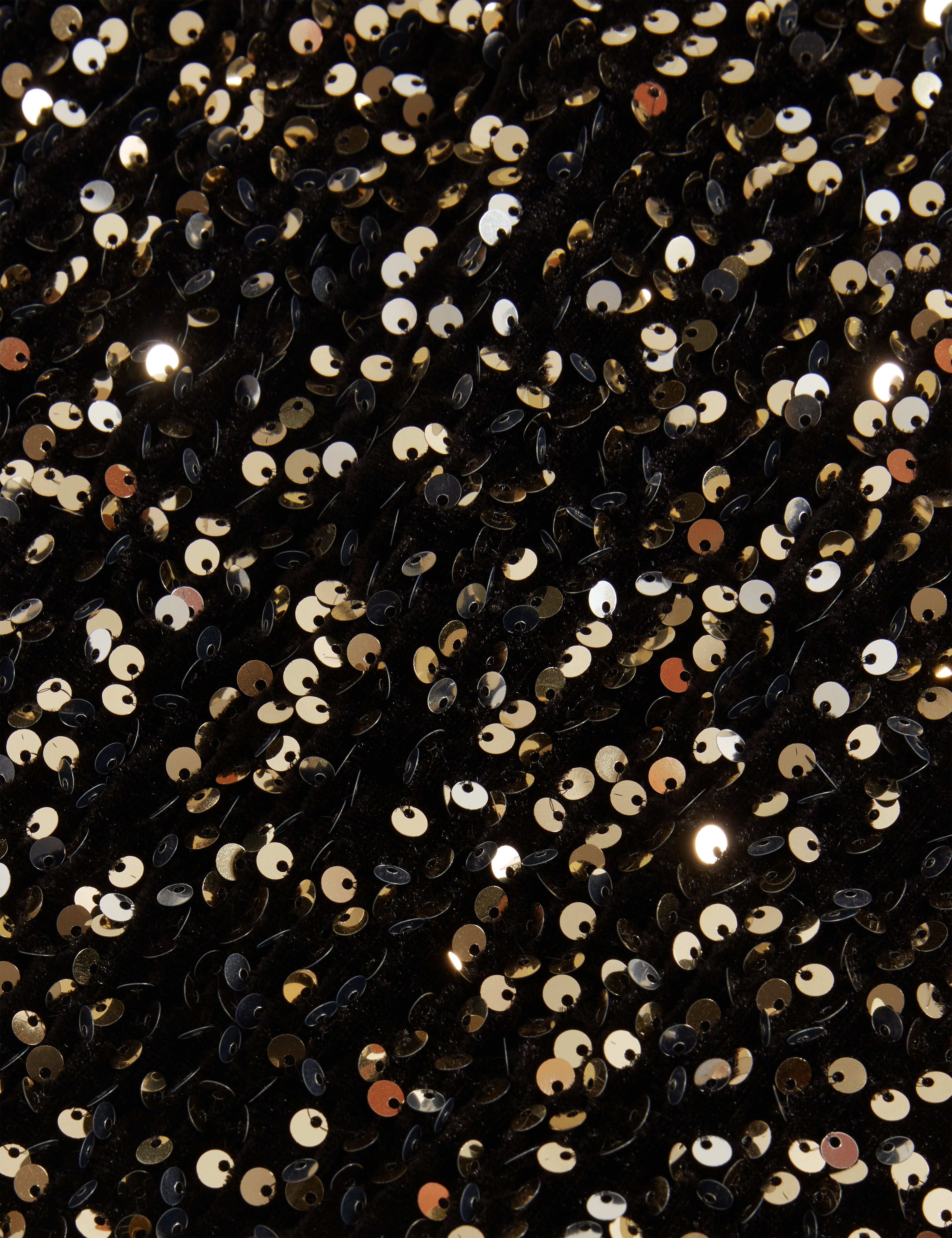 Pearsom Velvet Sequin Mini Skirt Black