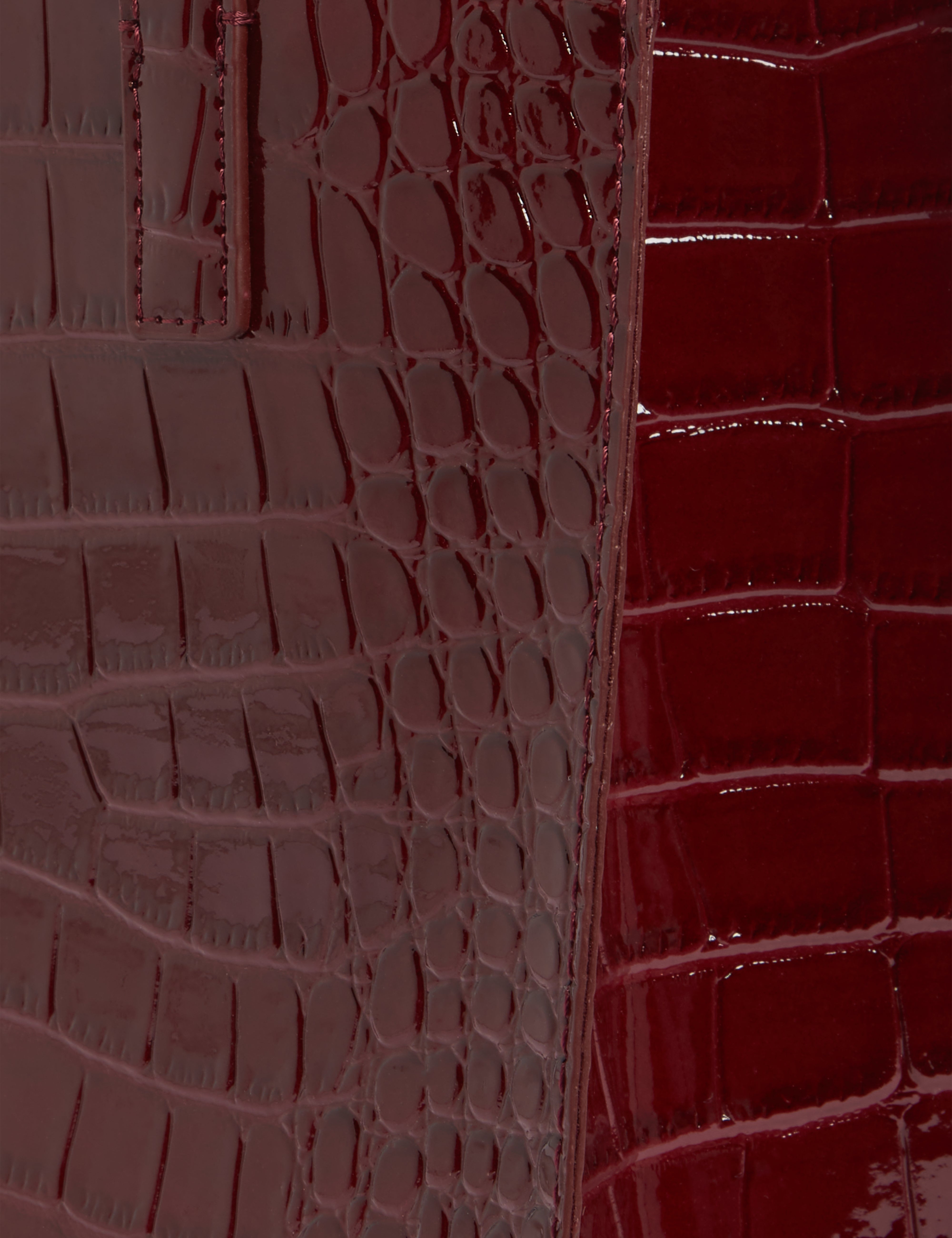 Wenonaa Croc Effect Small Icon Bag Wine