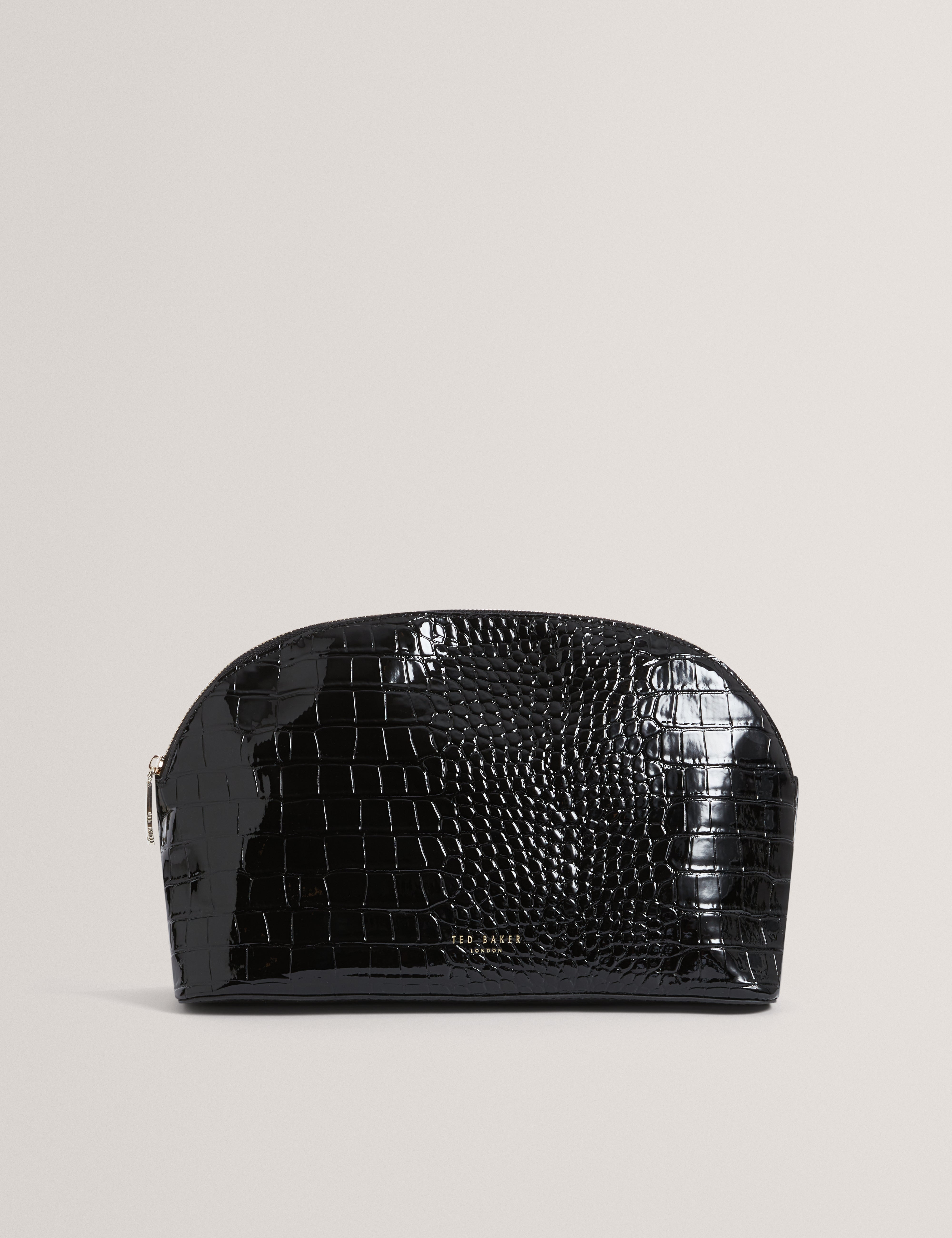 Valoris Croc Effect Large Washbag Black