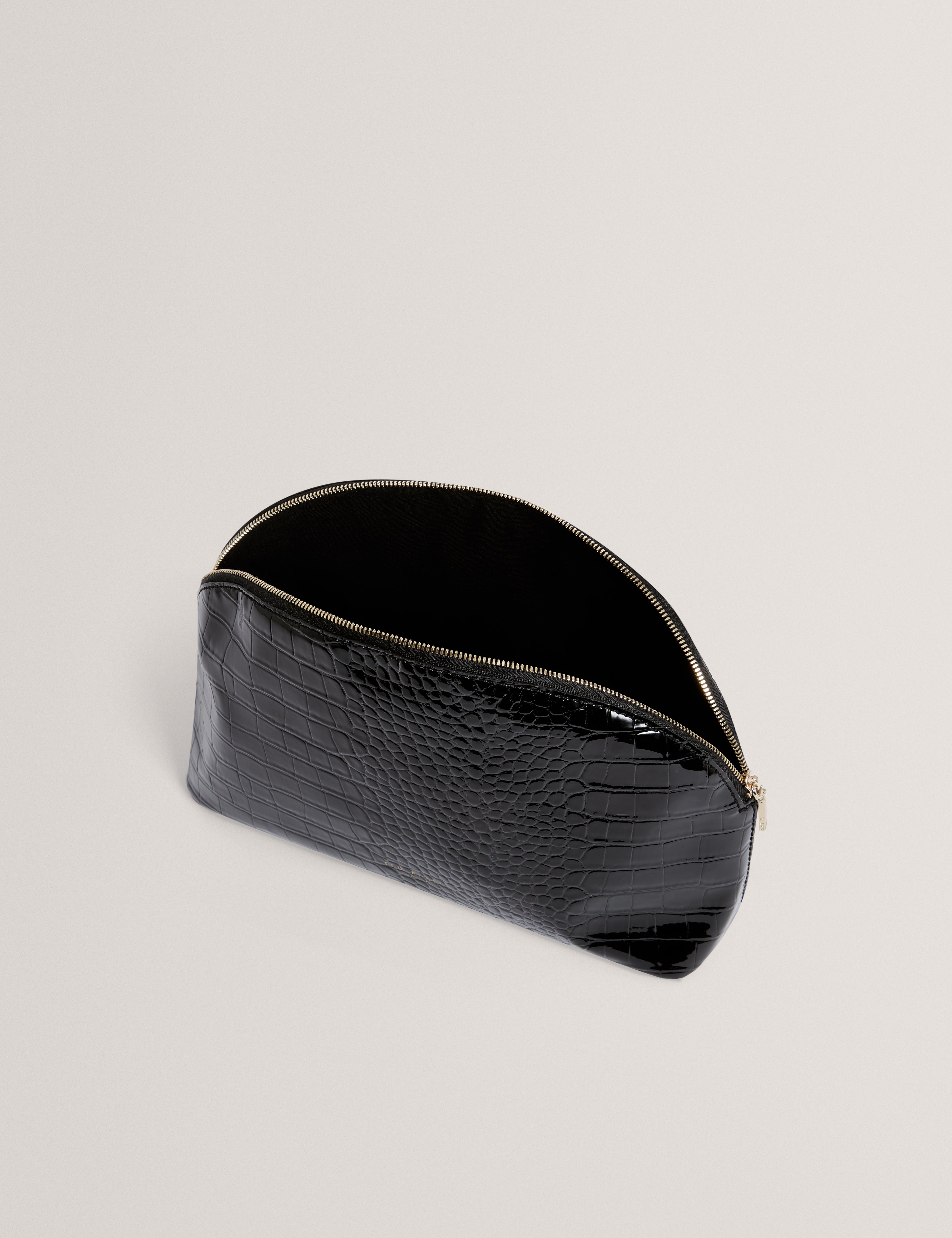 Valoris Croc Effect Large Washbag Black