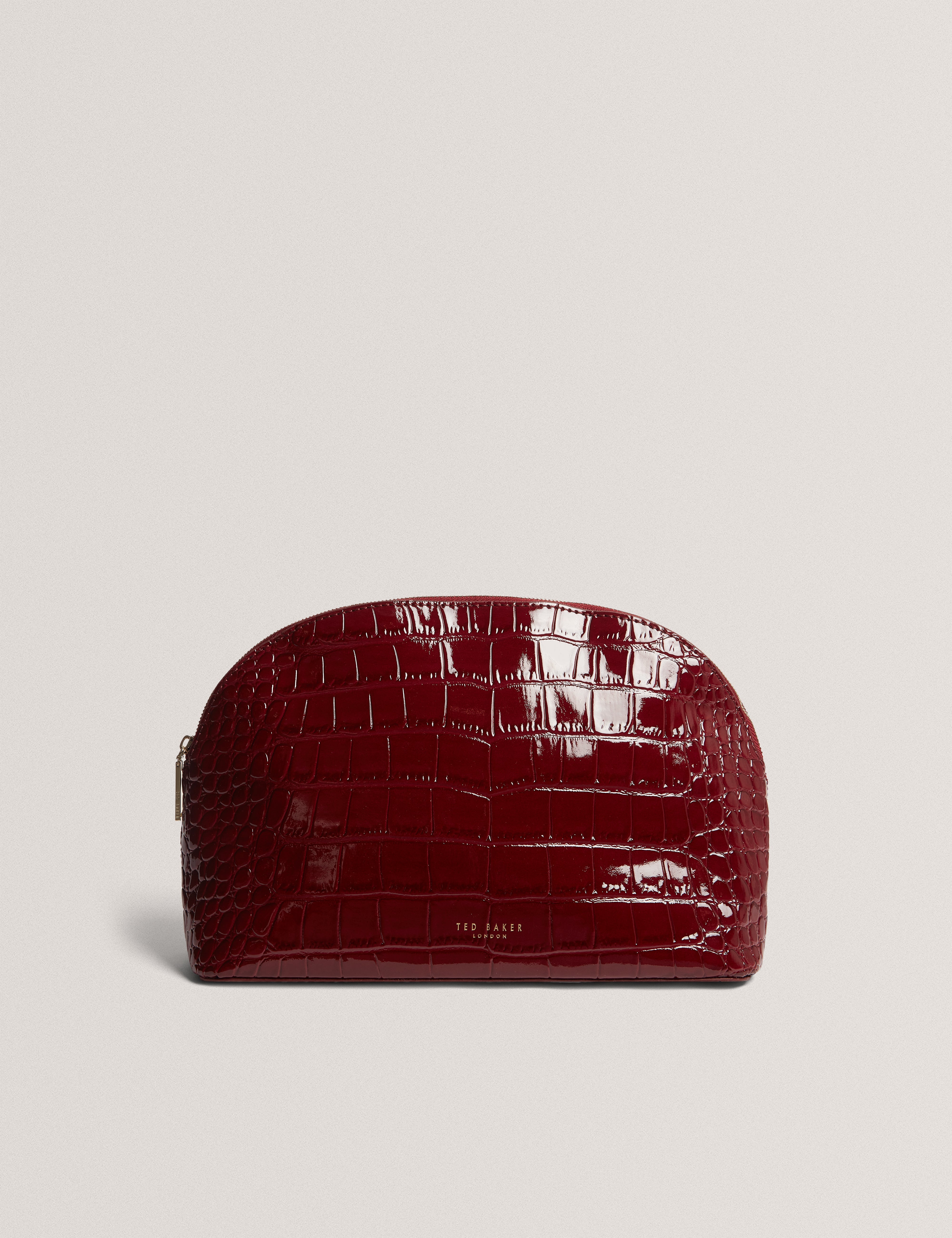 Valoris Croc Effect Large Washbag Wine