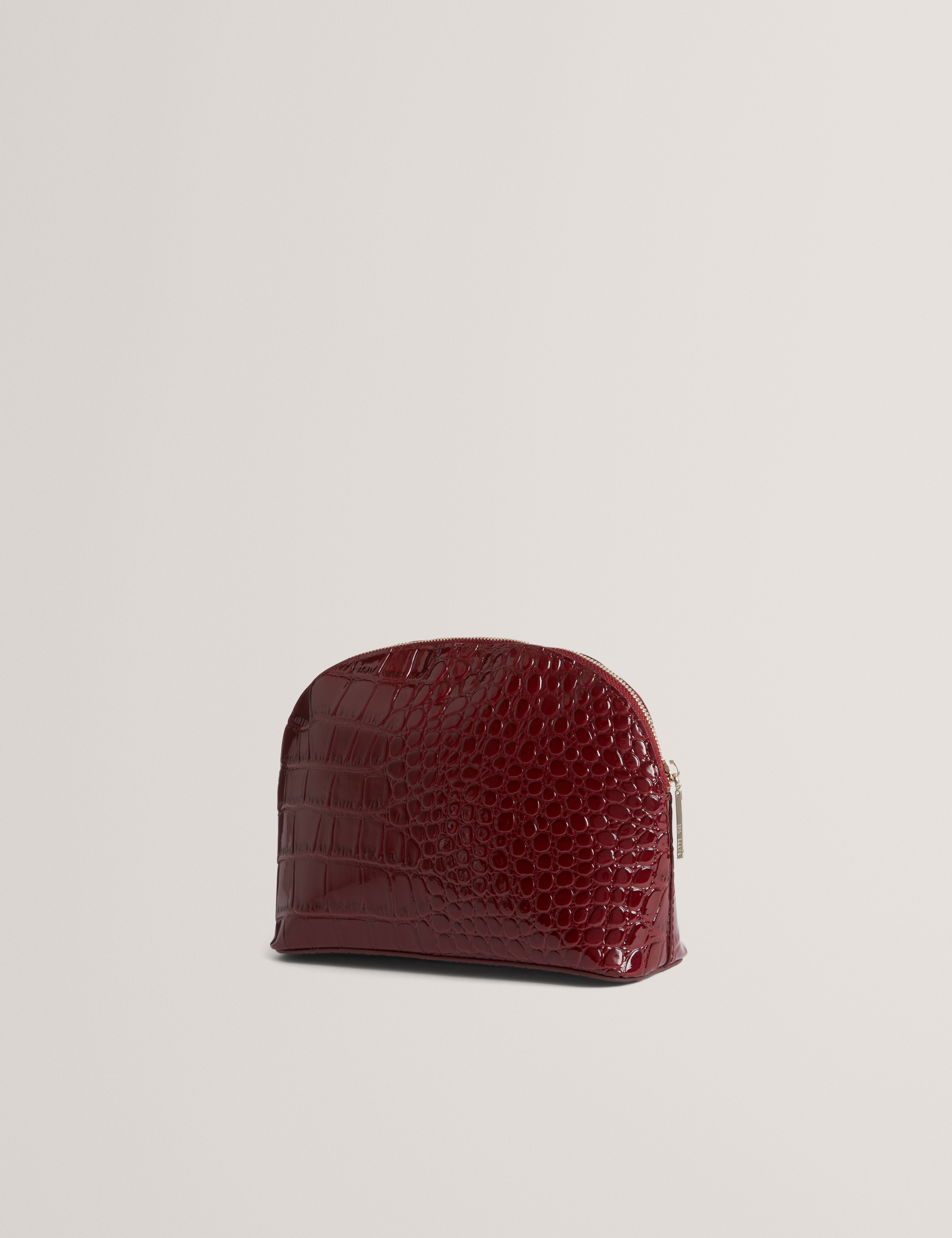 Valmma Croc Effect Small Washbag Wine