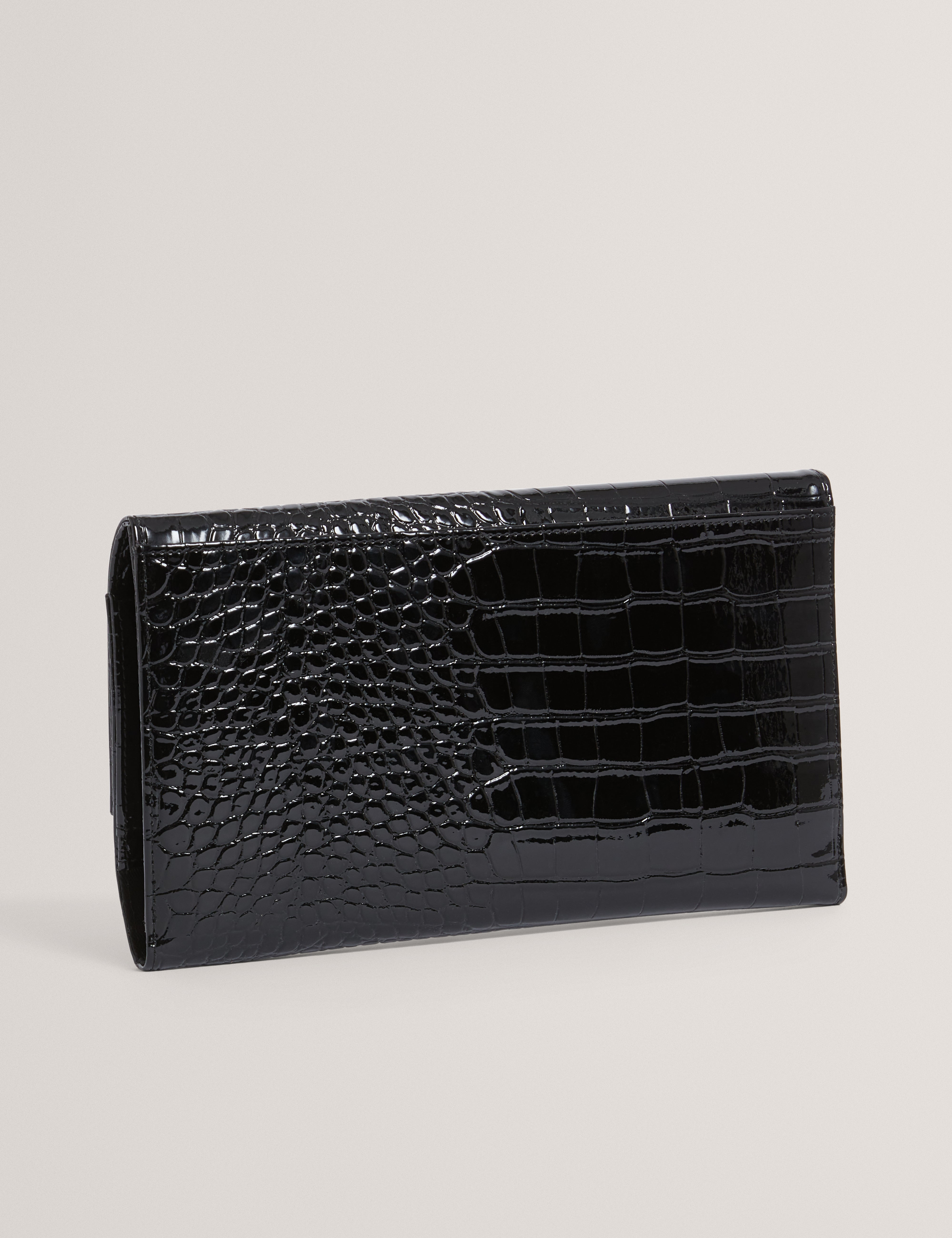 Viviia Croc Effect Travel Wallet Black