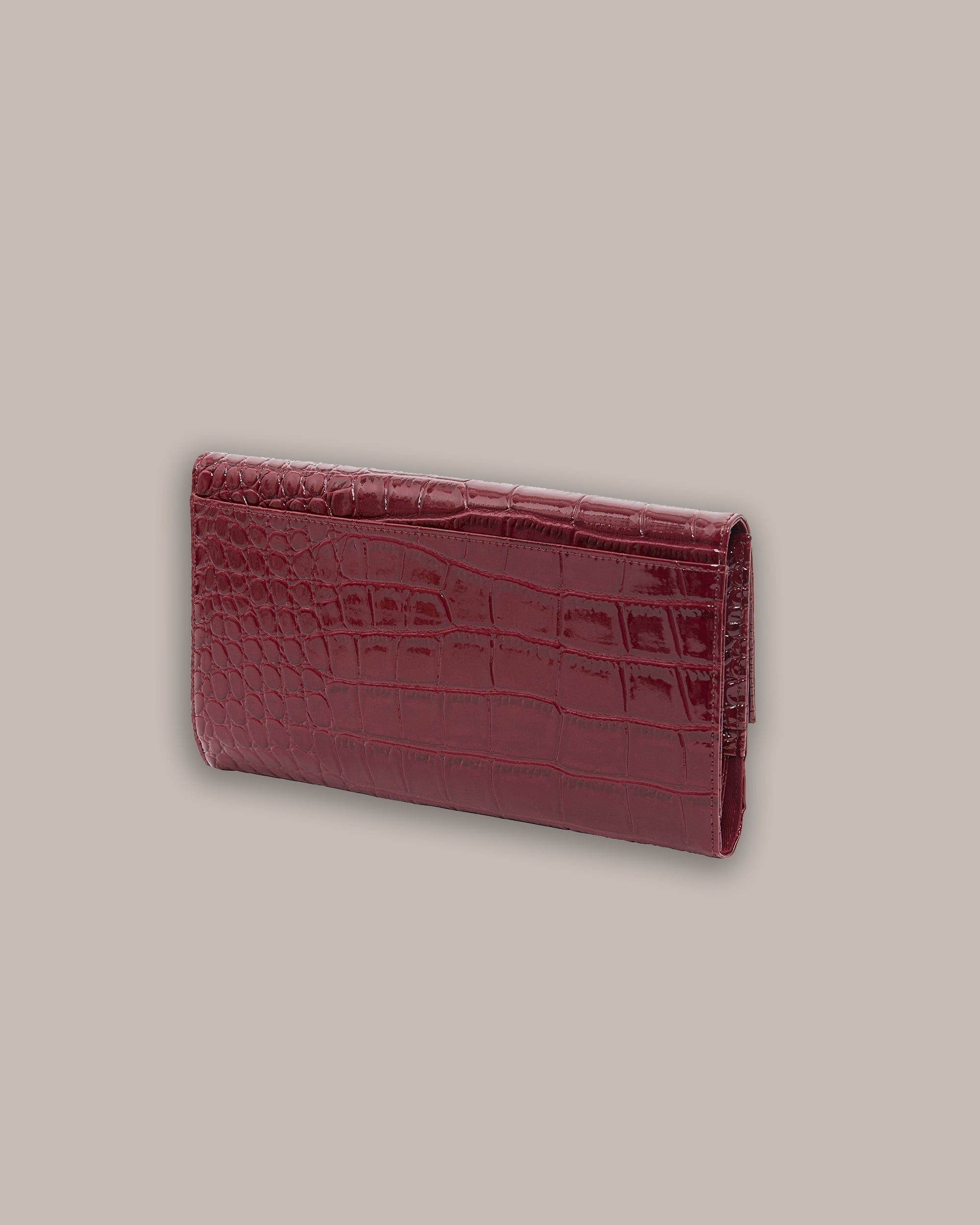Viviia Croc Effect Travel Wallet Wine