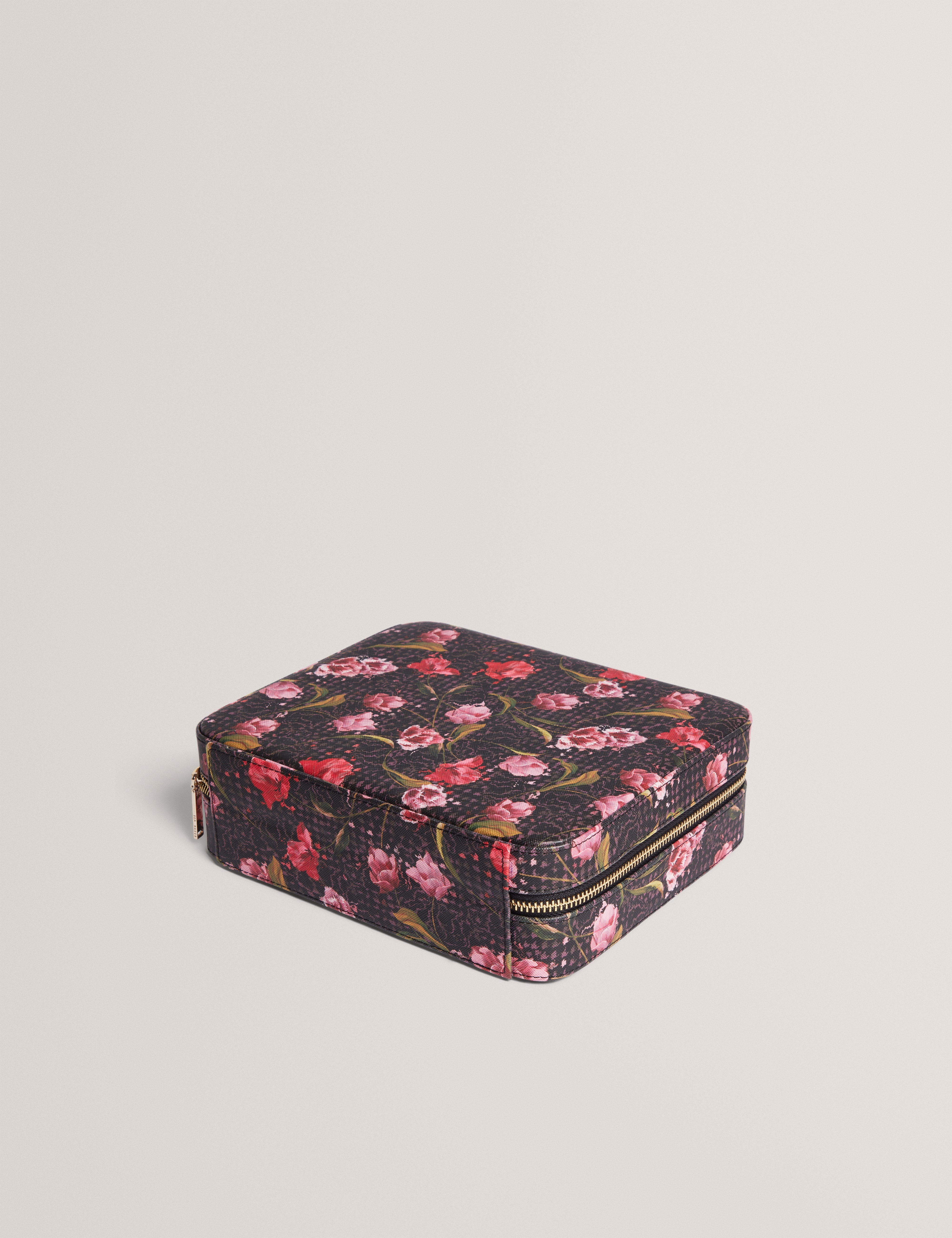 Tulbery Printed Large Jewellery Case Black