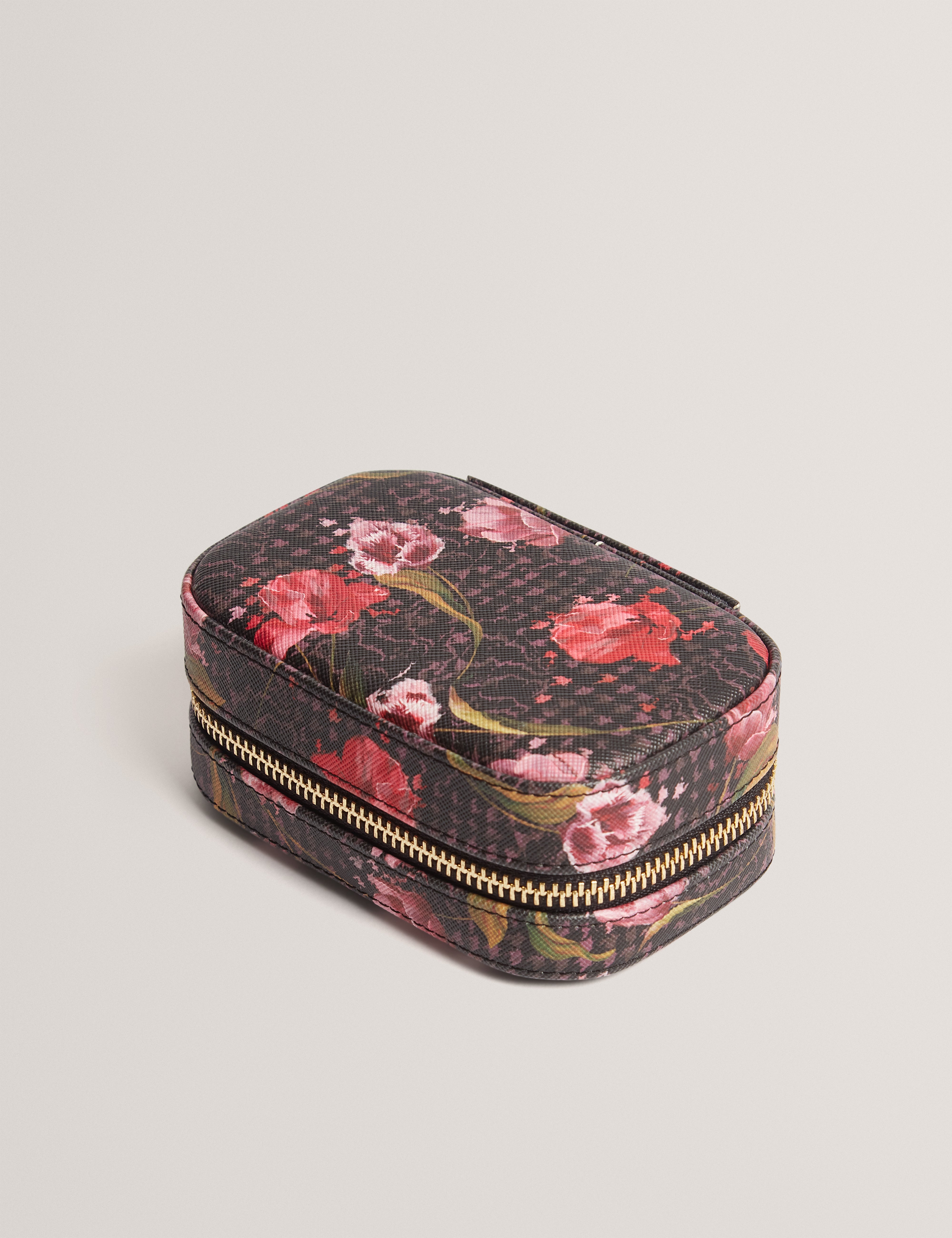 Tulisa Printed Small Jewellery Case Black
