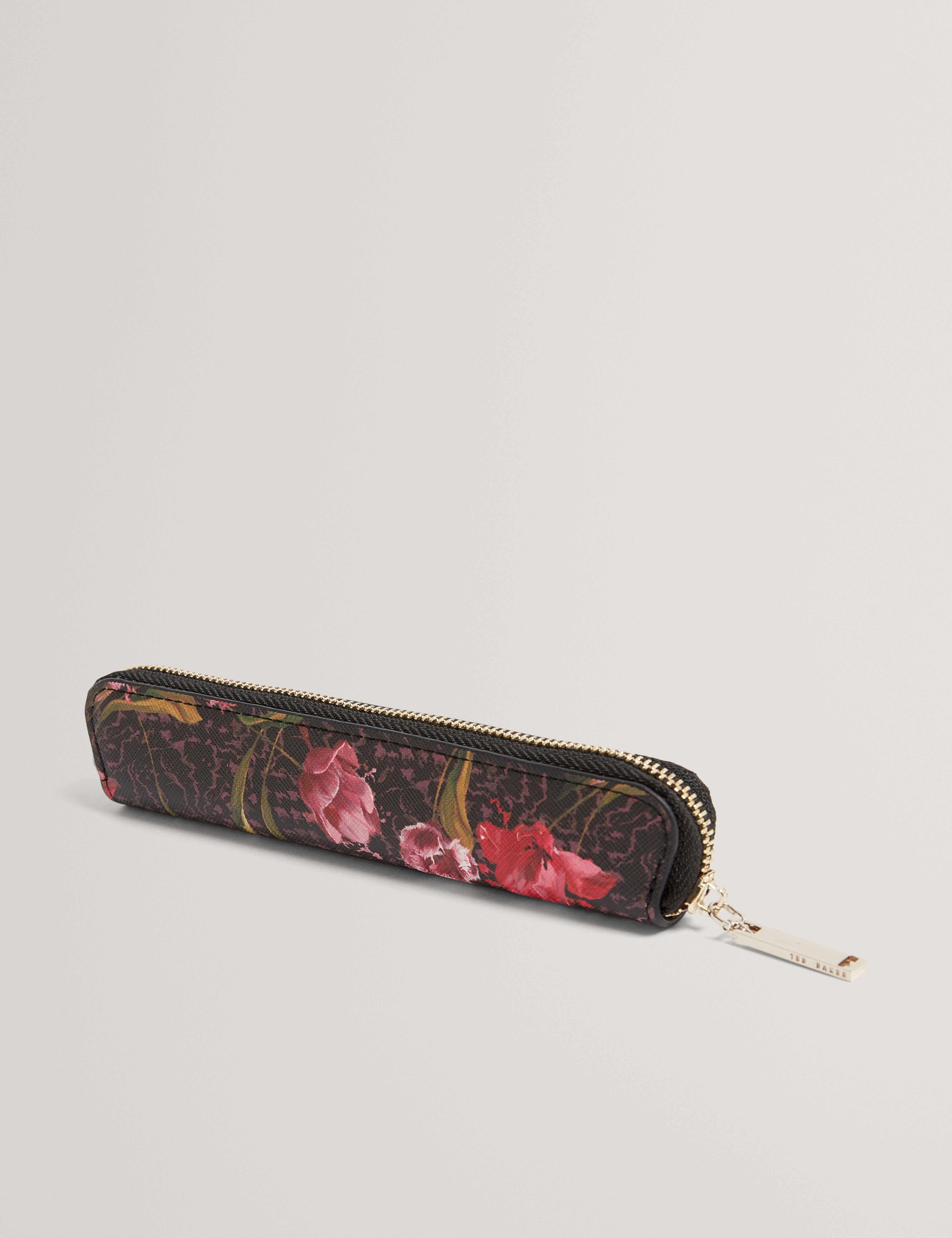 Tunisa Printed Saffiano Pen And Pouch Black