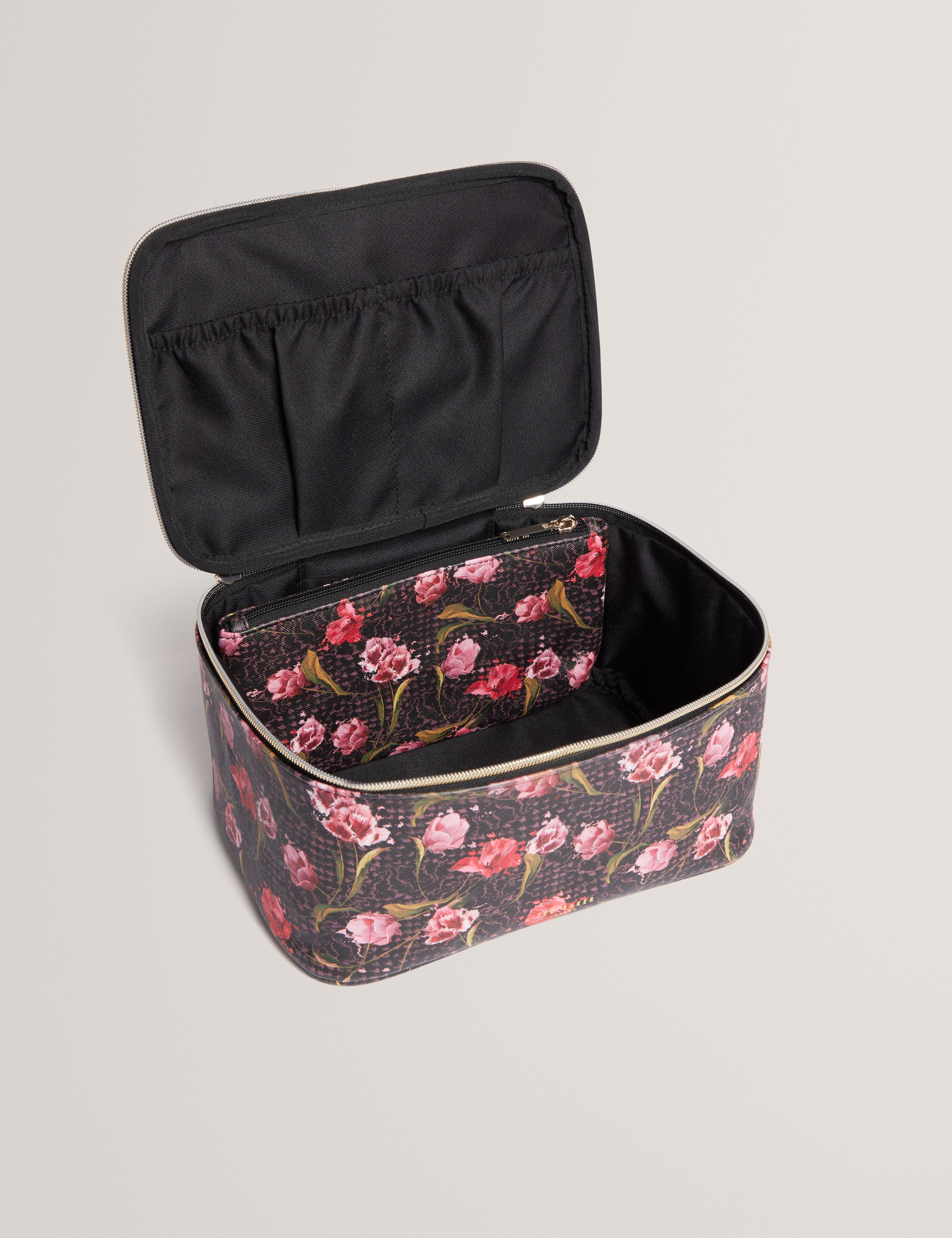 Tulby Printed Large Makeup Bag Black