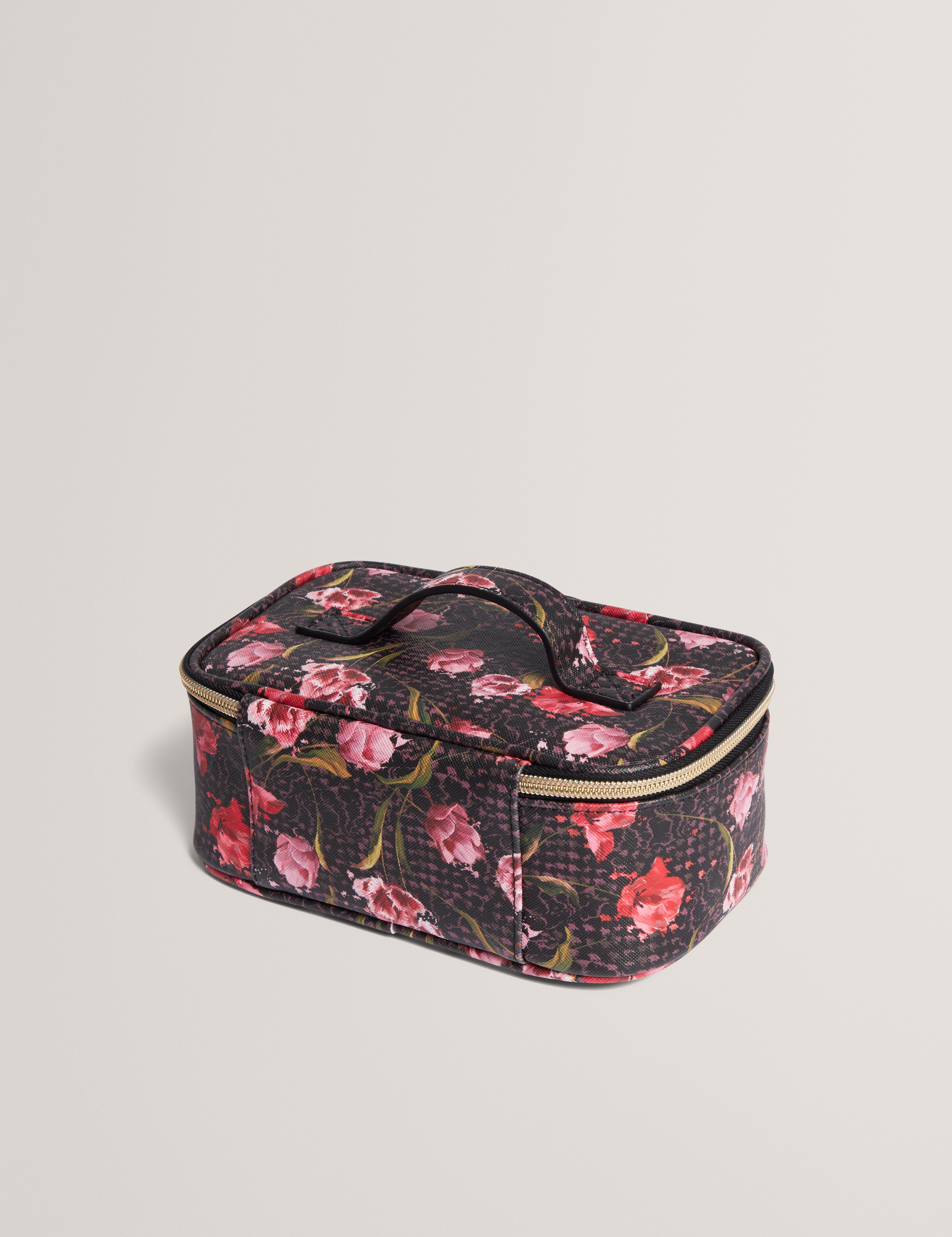 Tuliina Printed Medium Makeup Bag Black