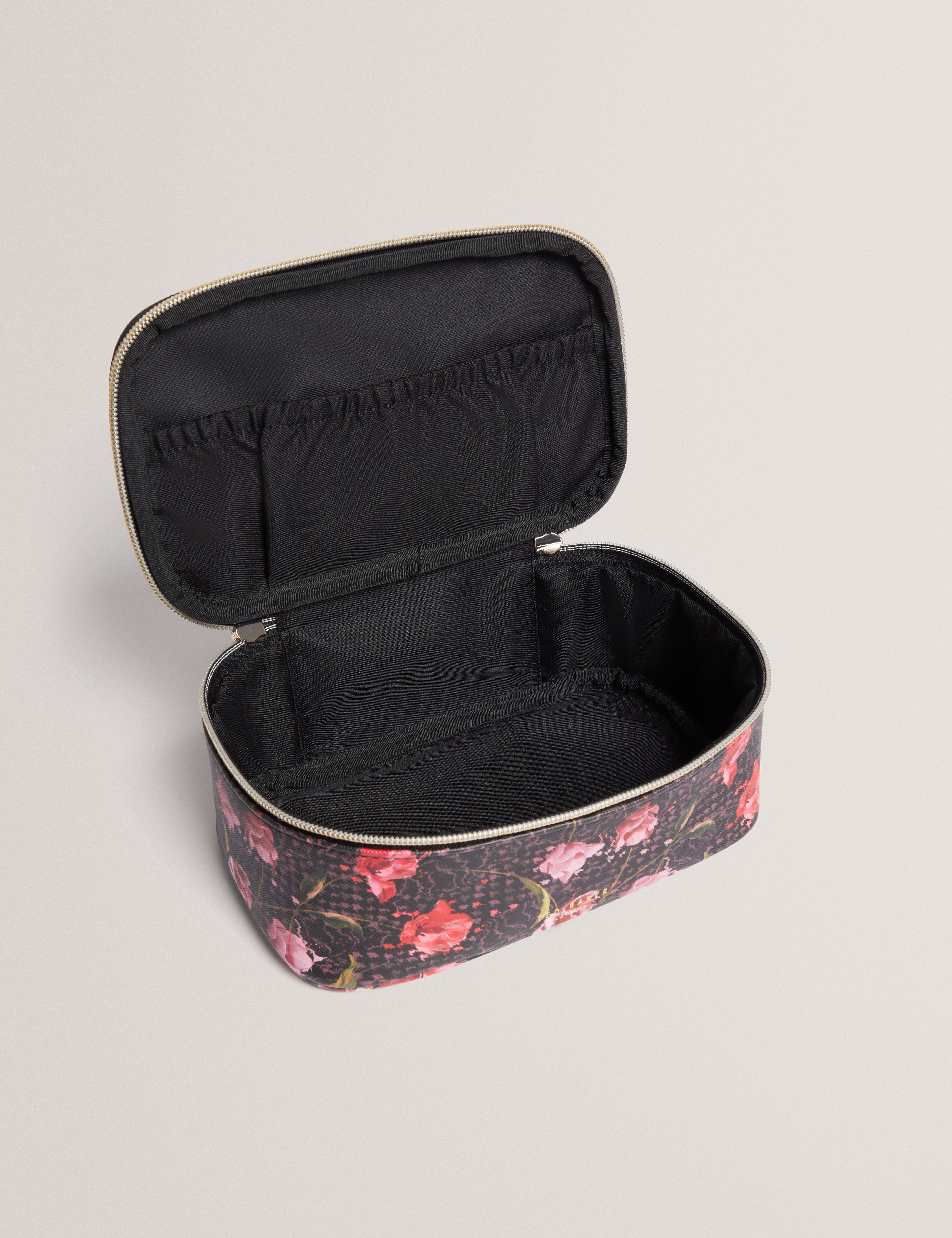 Tuliina Printed Medium Makeup Bag Black