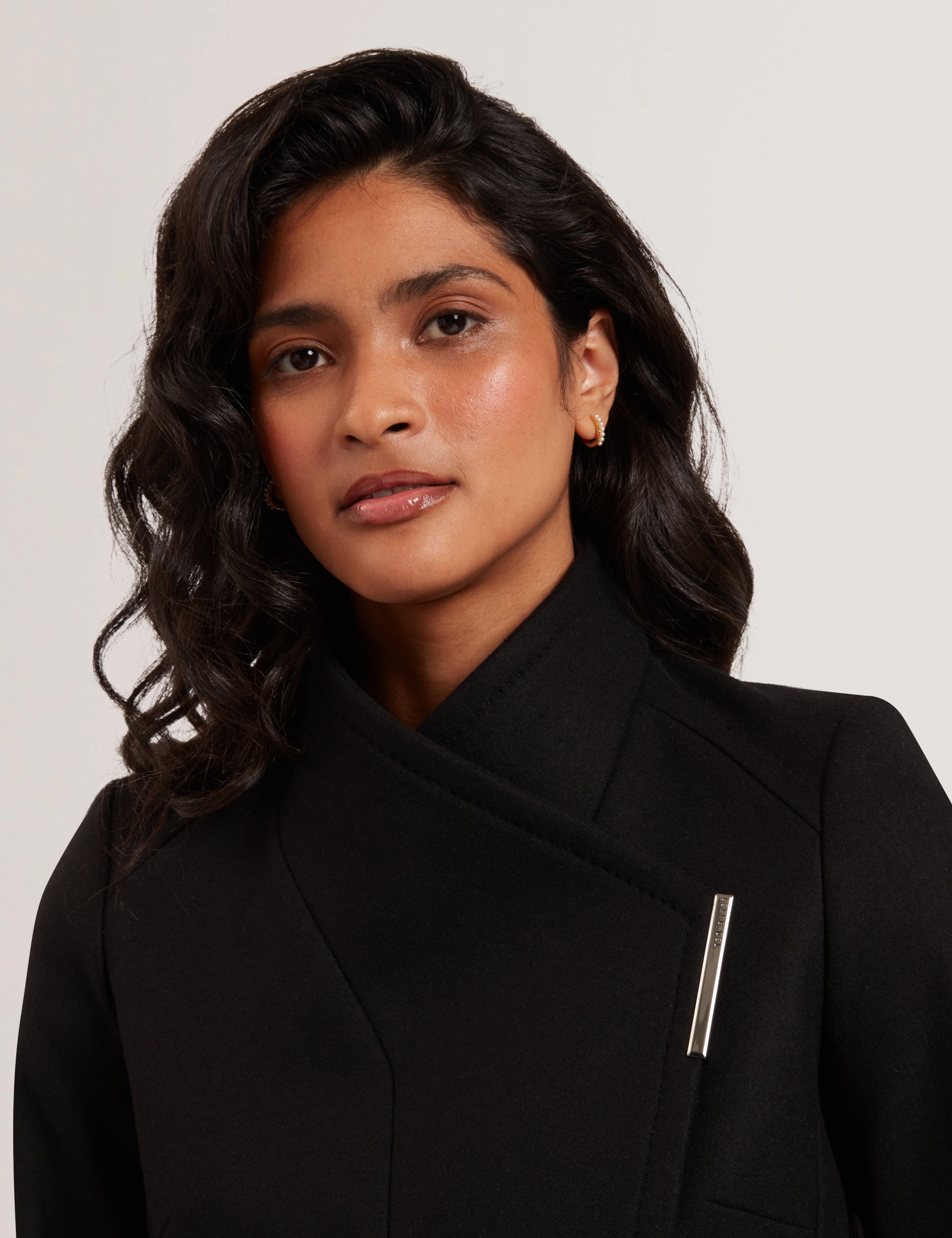 Rosecee Wool Wrap Jacket Black