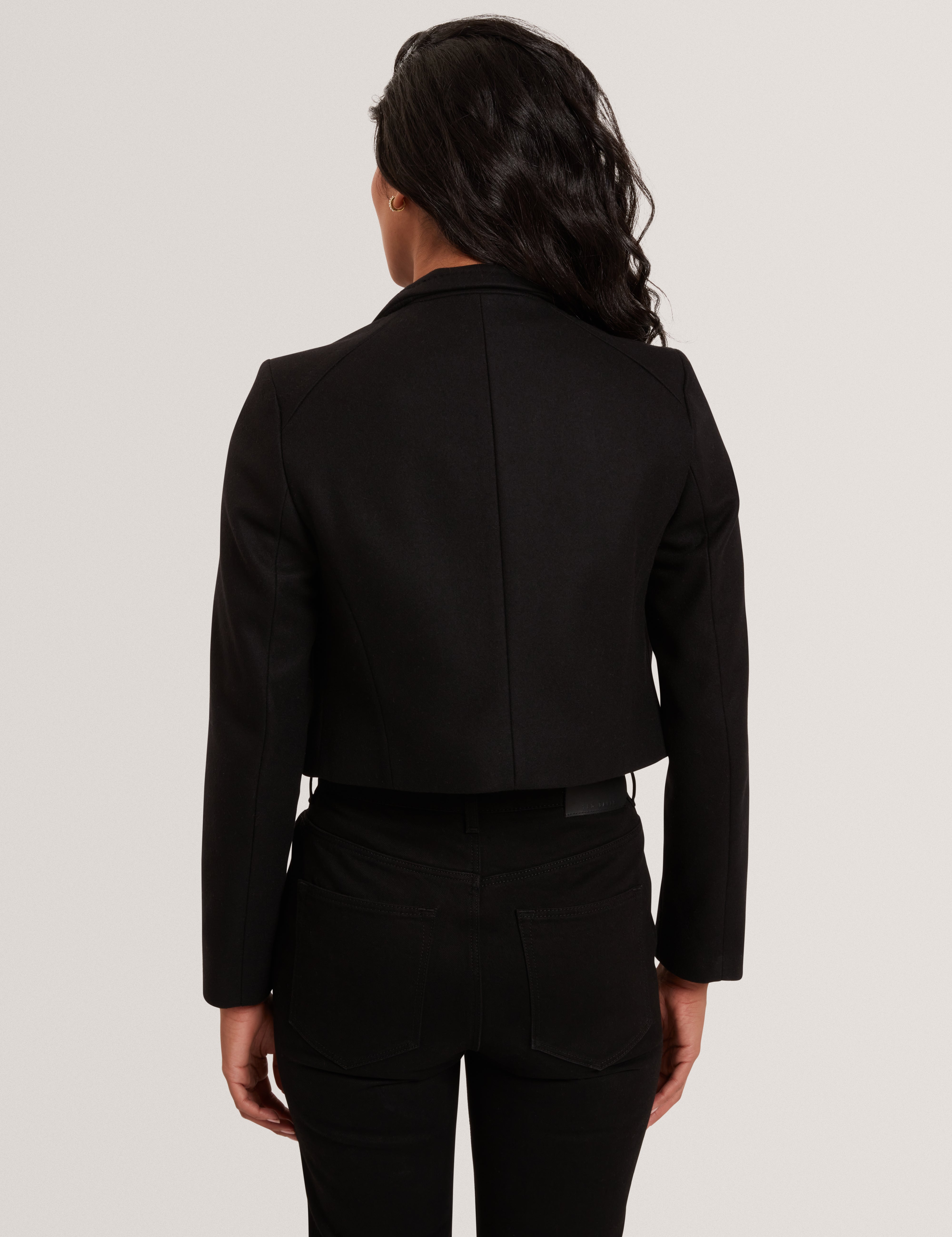 Rosecee Wool Wrap Jacket Black