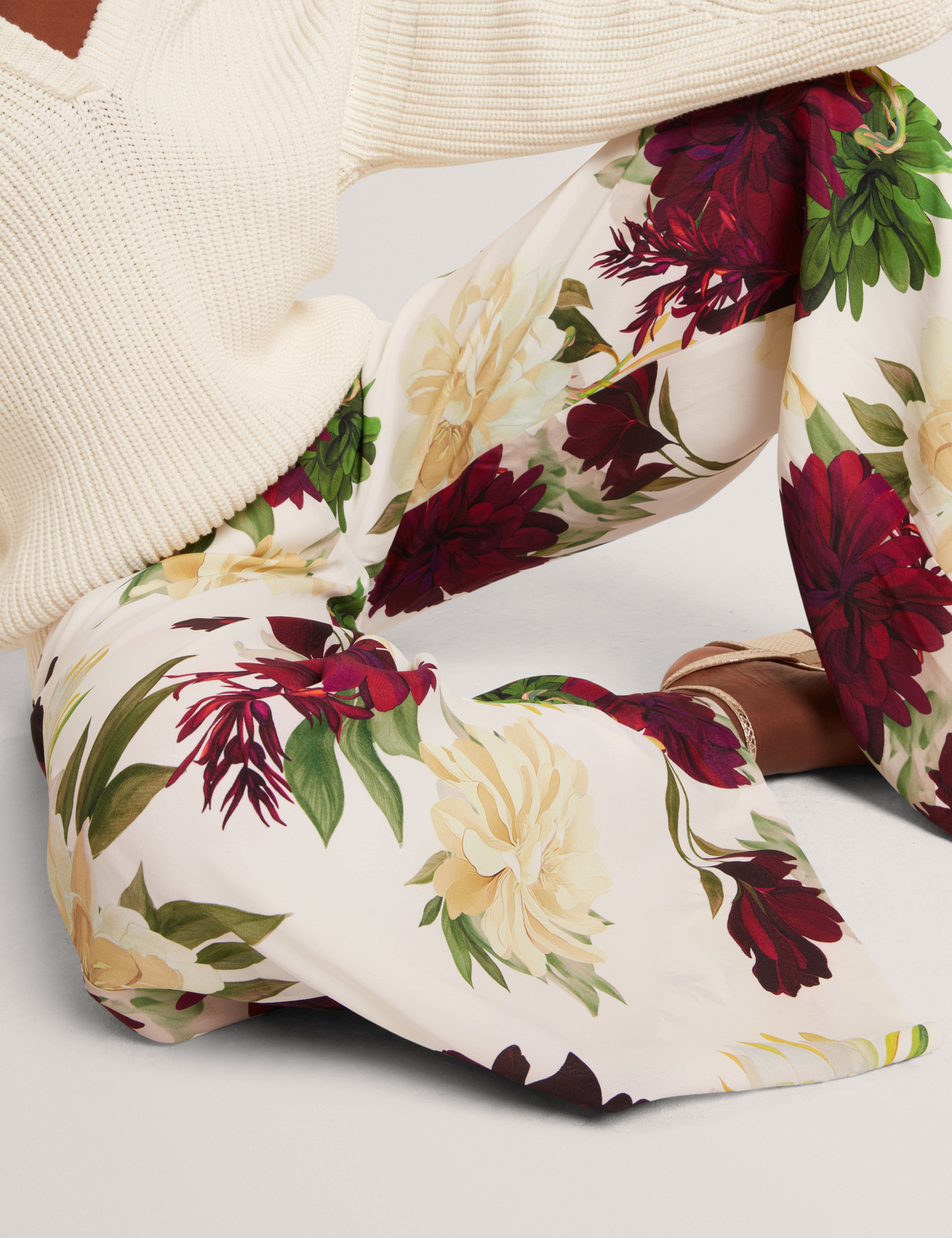 Tomasia Printed Trouser Ivory