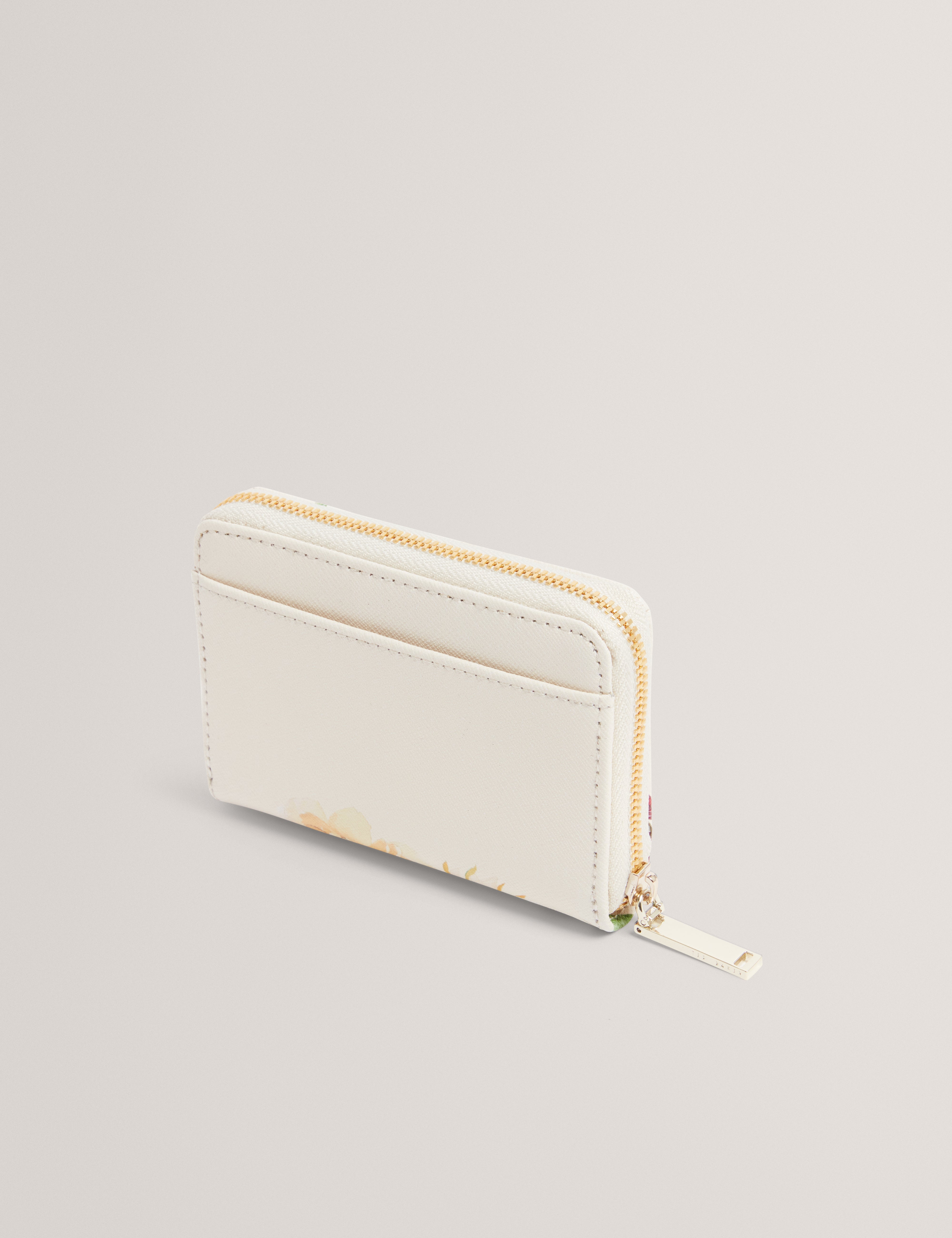 Bouqell Small Zip Around Purse Cream