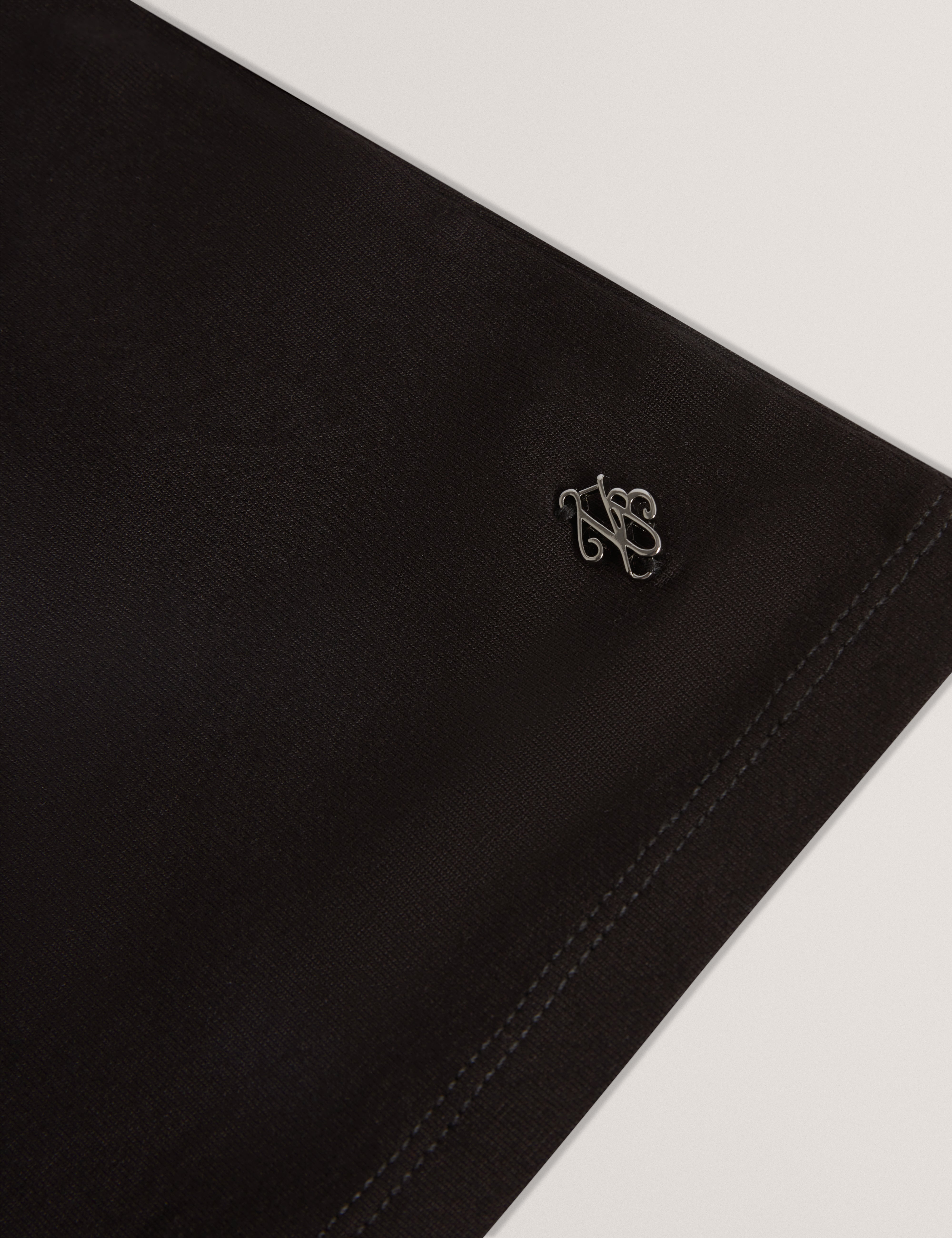 Arania Long Sleeve Fitted Jersey Top Black