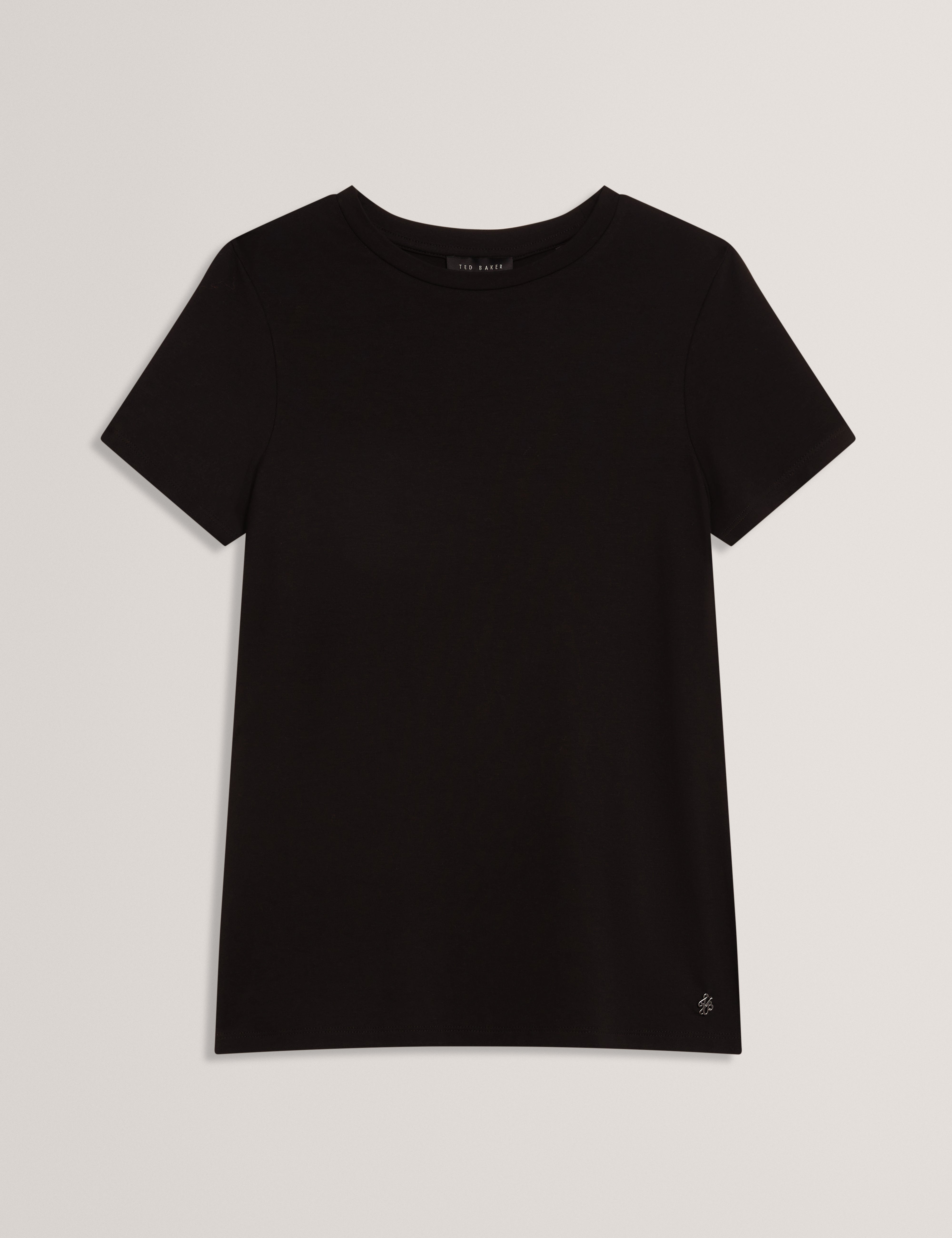 Larnaa Short Sleeve Fitted Tee Black