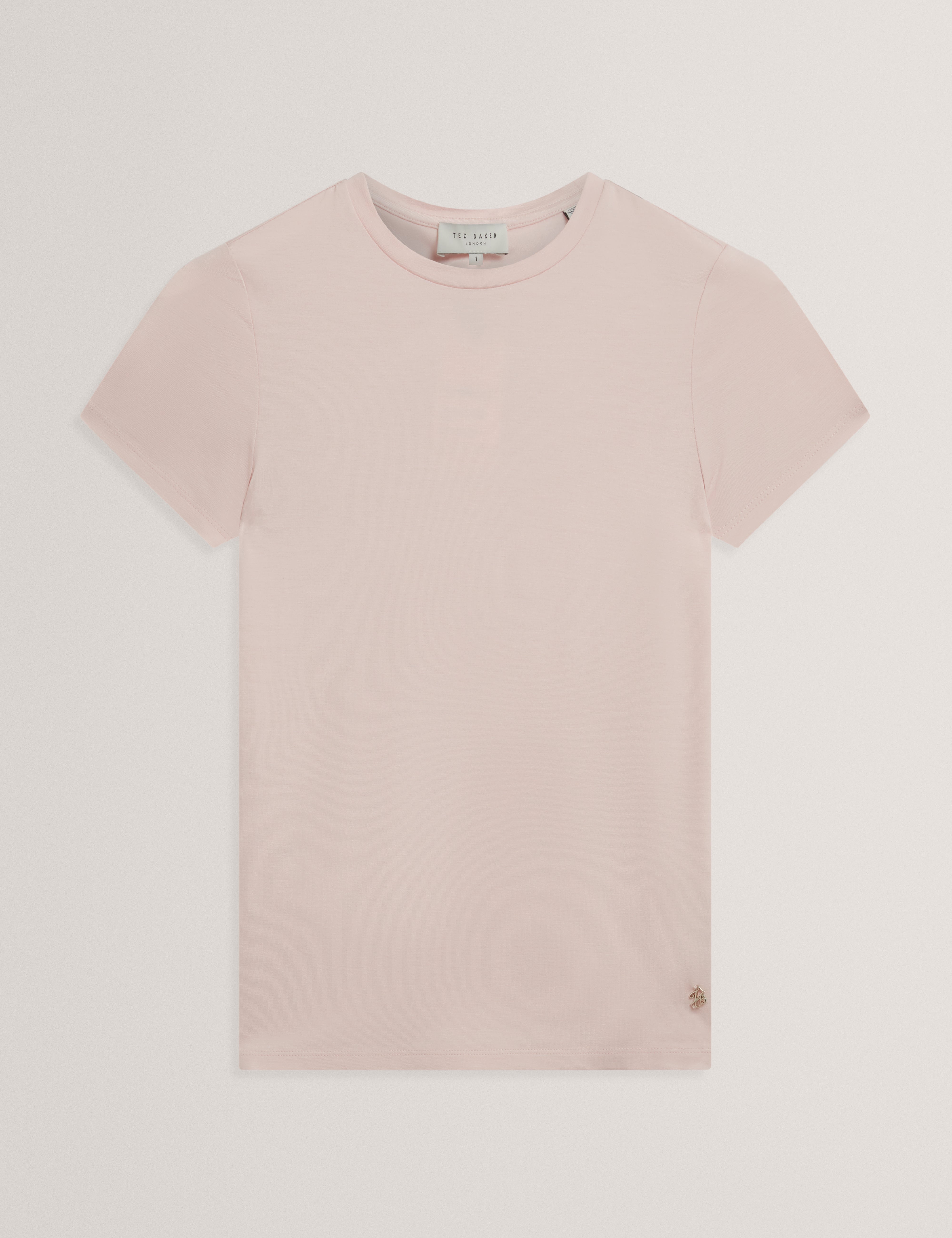 Larnaa Short Sleeve Fitted Tee Pl-Pink