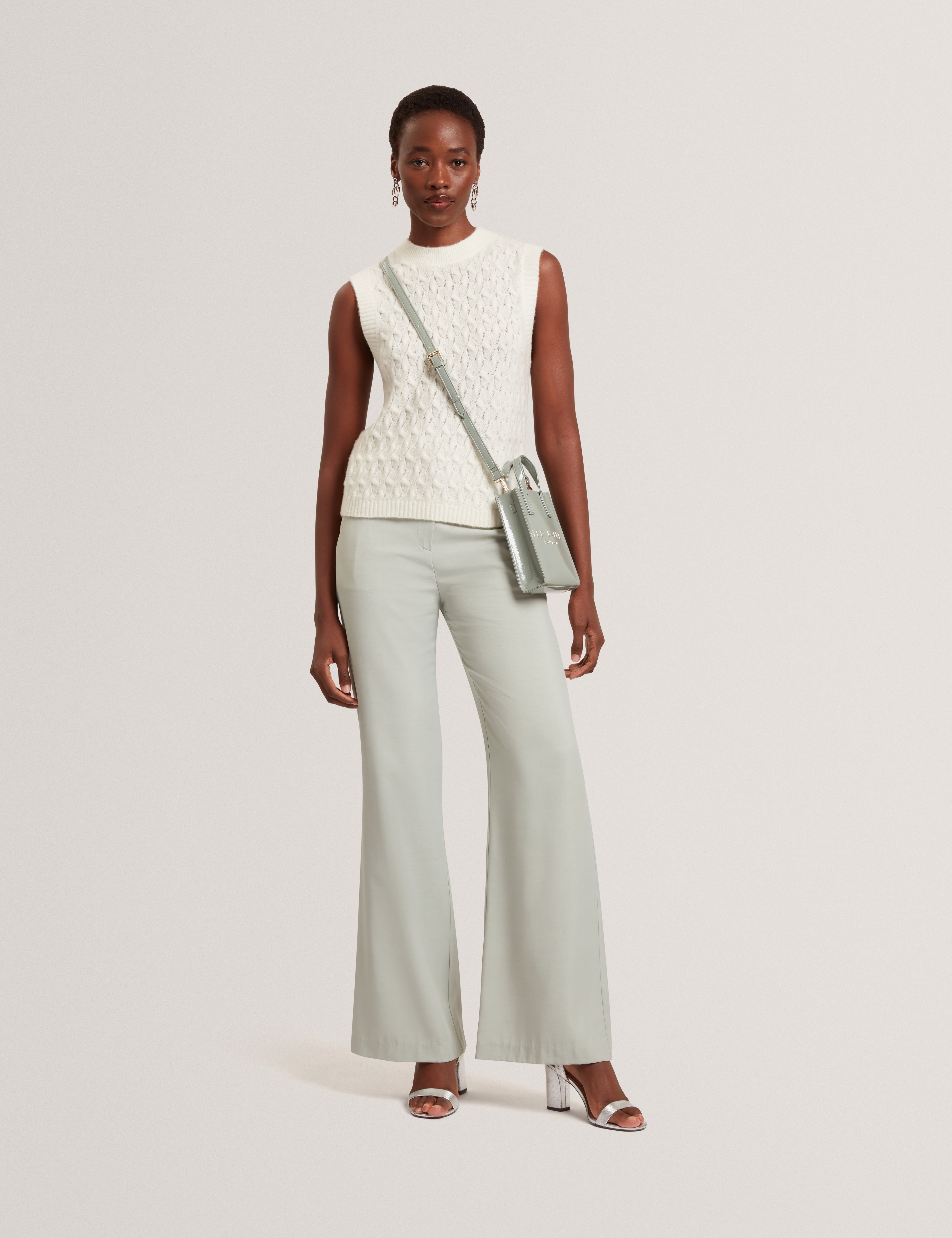 Lutte Kick Flare Trouser Lt-Grey