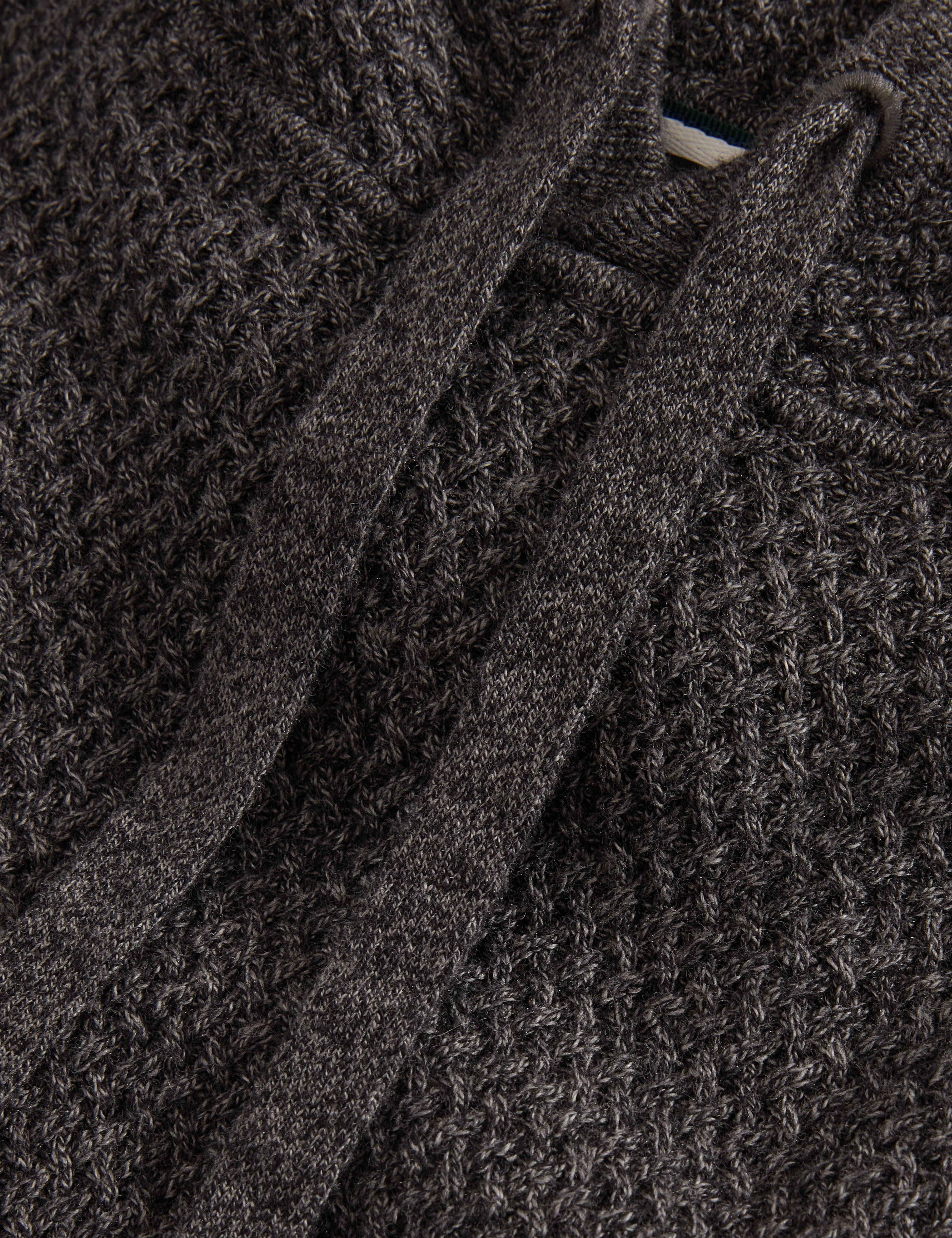 Bansted Textured Knit Hoodie Mid-Grey