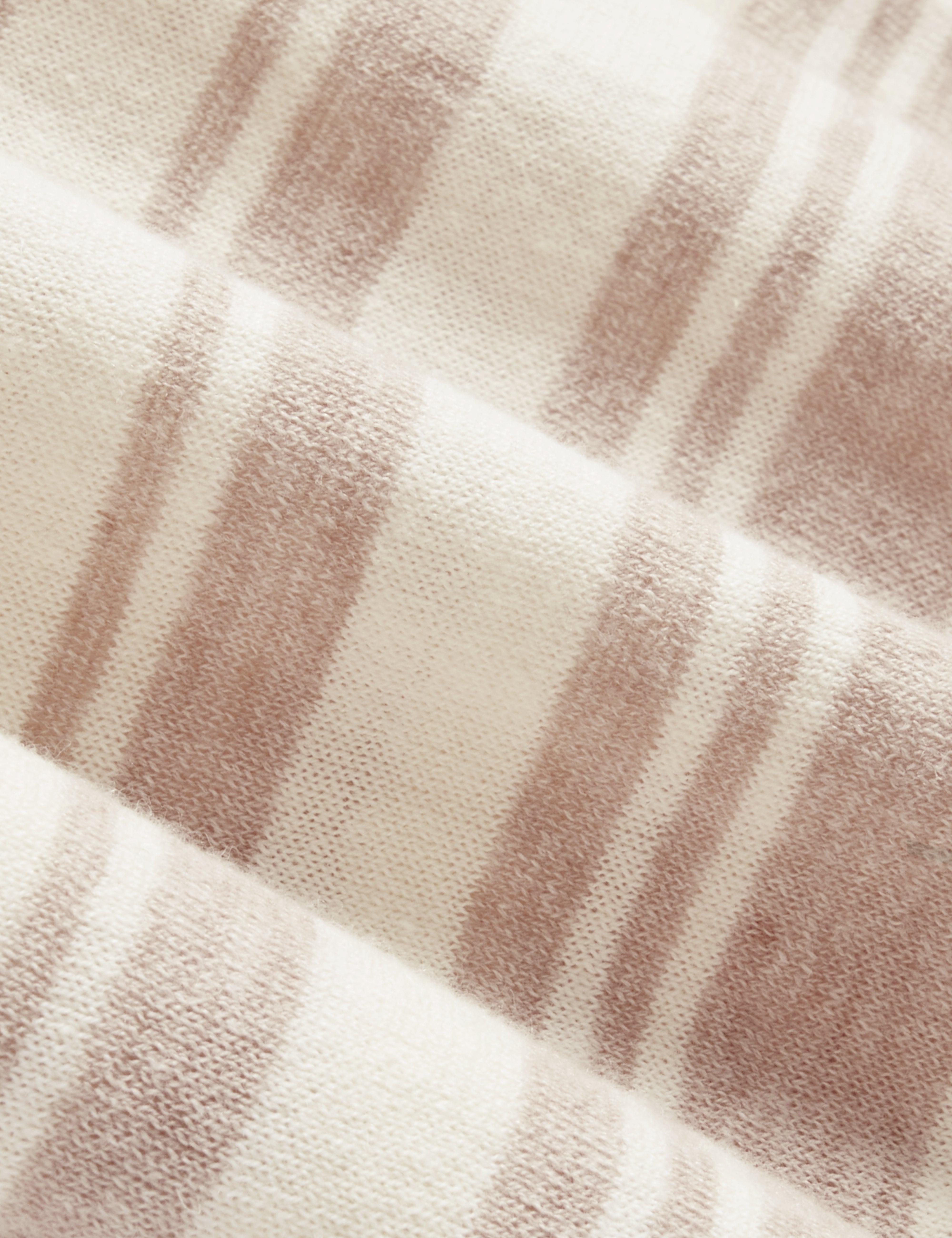 Brodi Linen Blend Stripe Knitted Polo Ecru