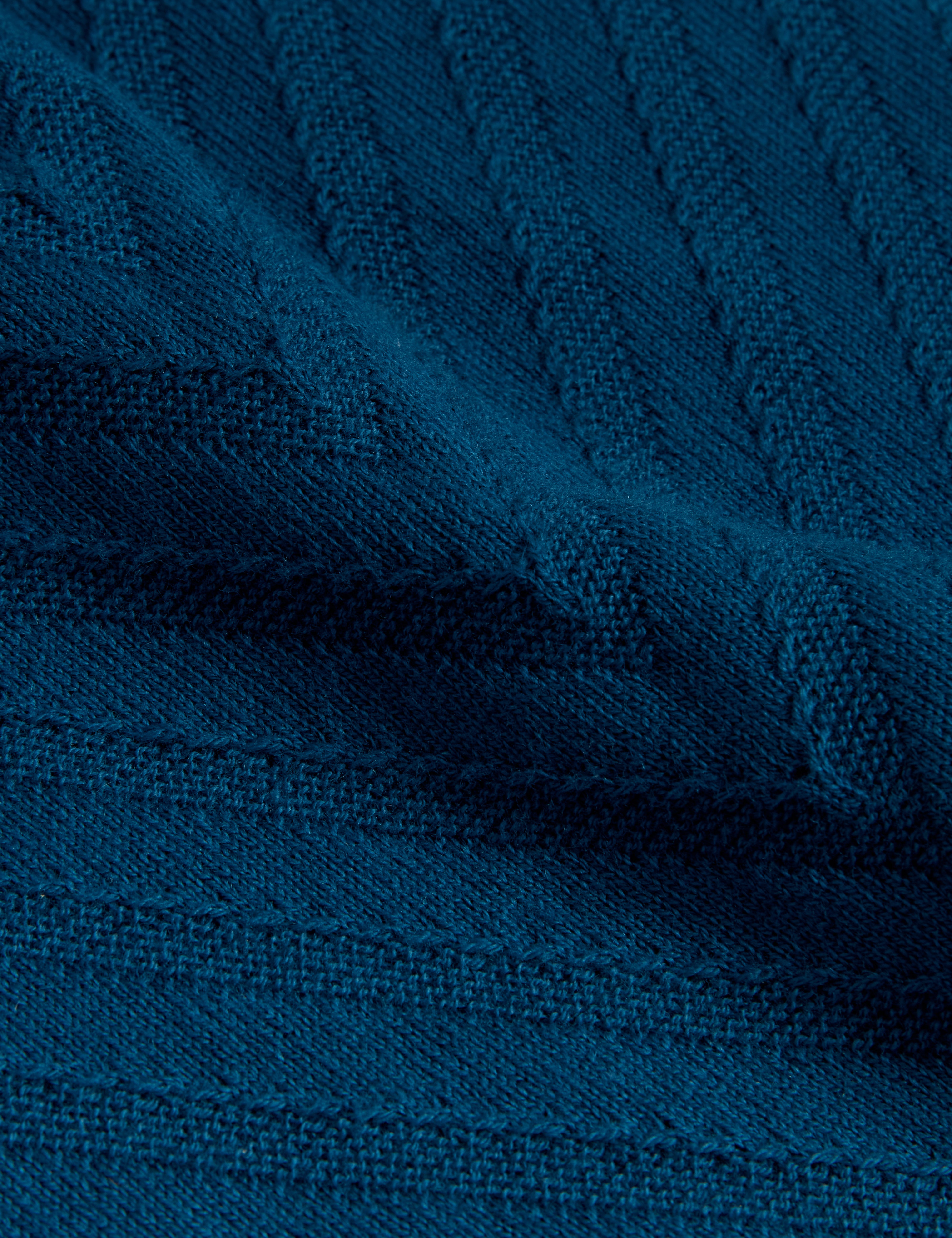 Chapal Short Sleeve Chevron Stitch Polo Dk-Blue