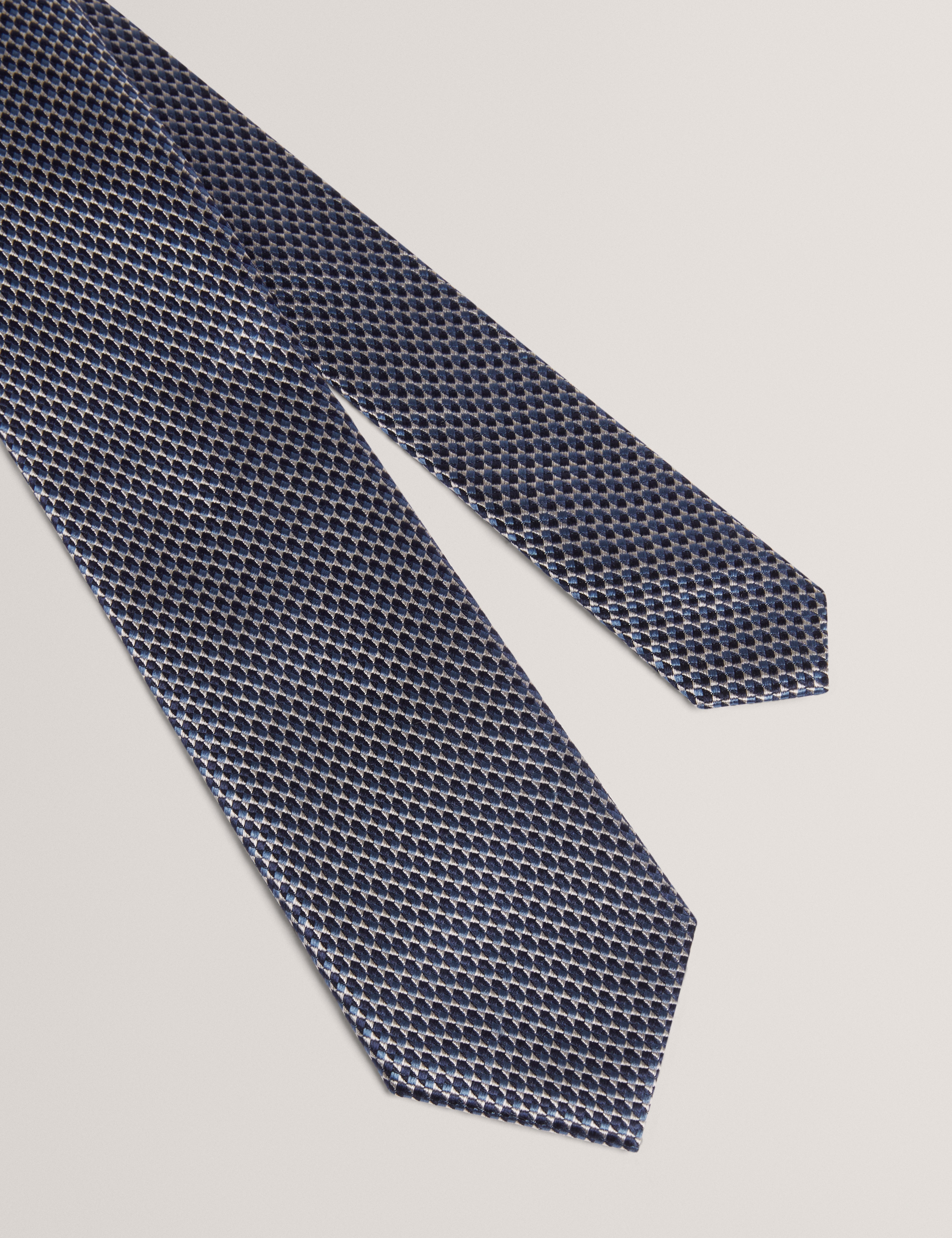 Dimos Silk Semi Plain Tie Navy