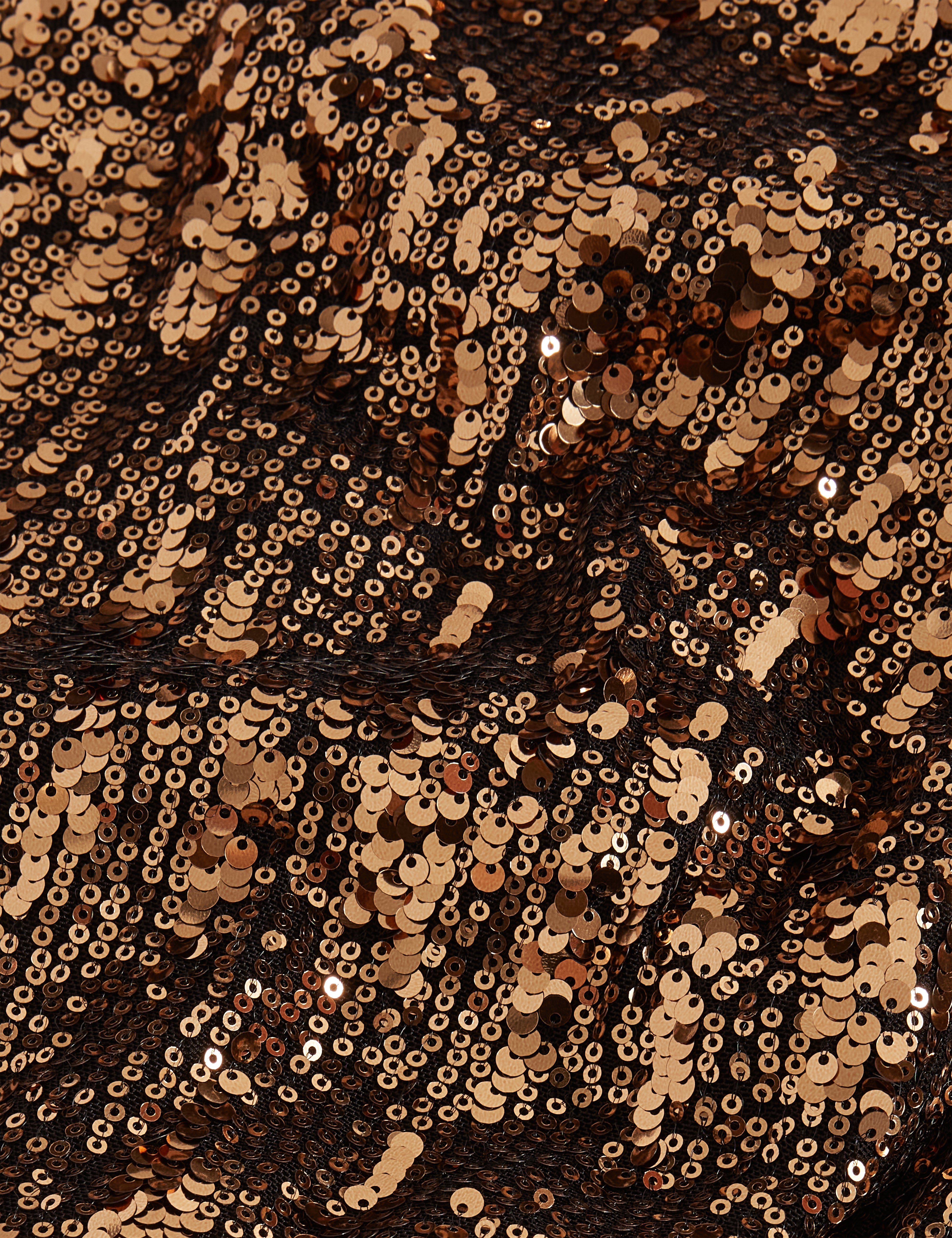 Jadeaa Sequinned Long Sleeve Midi Dress Natural