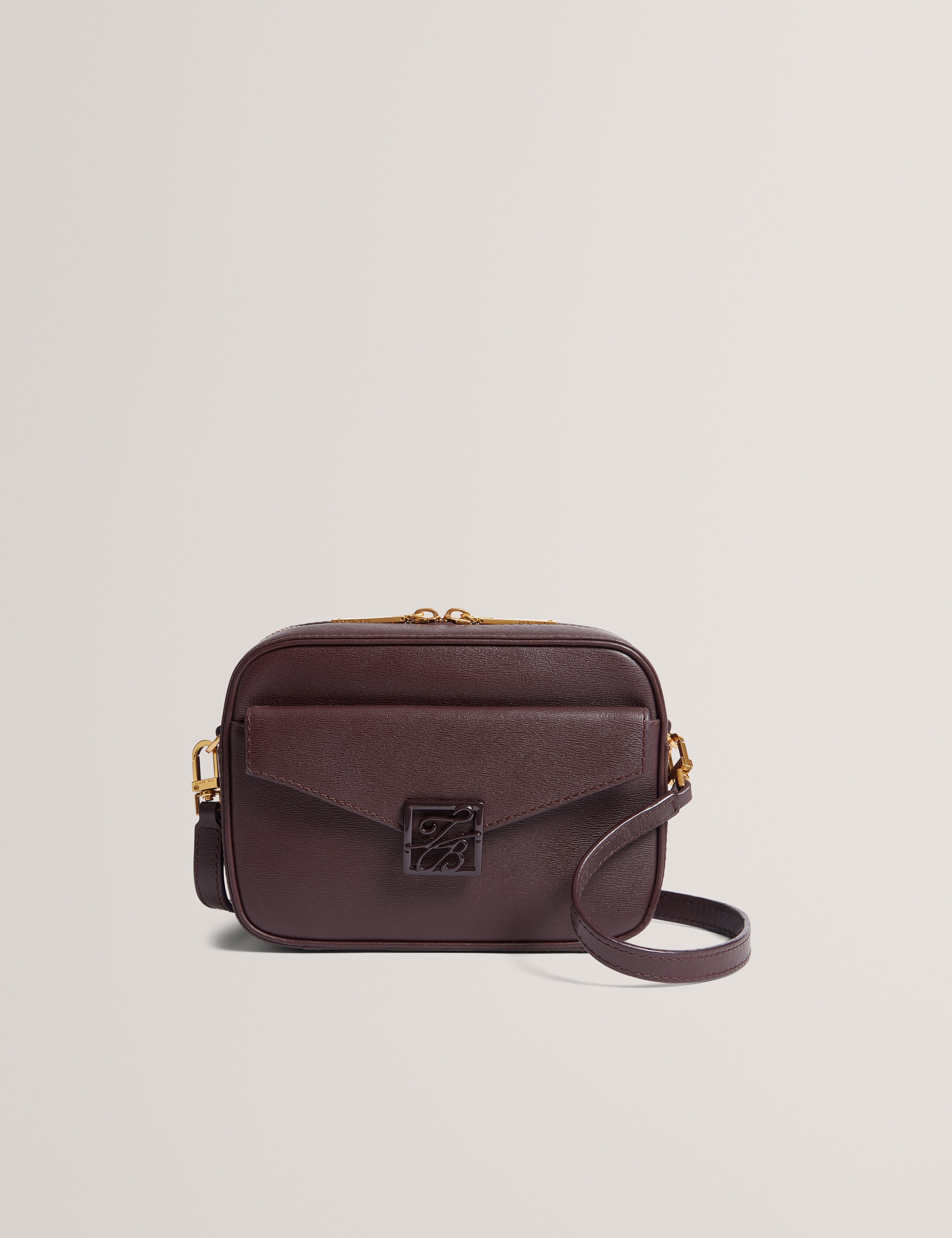 Anihli Tb Detail Leather Camera Bag Wine