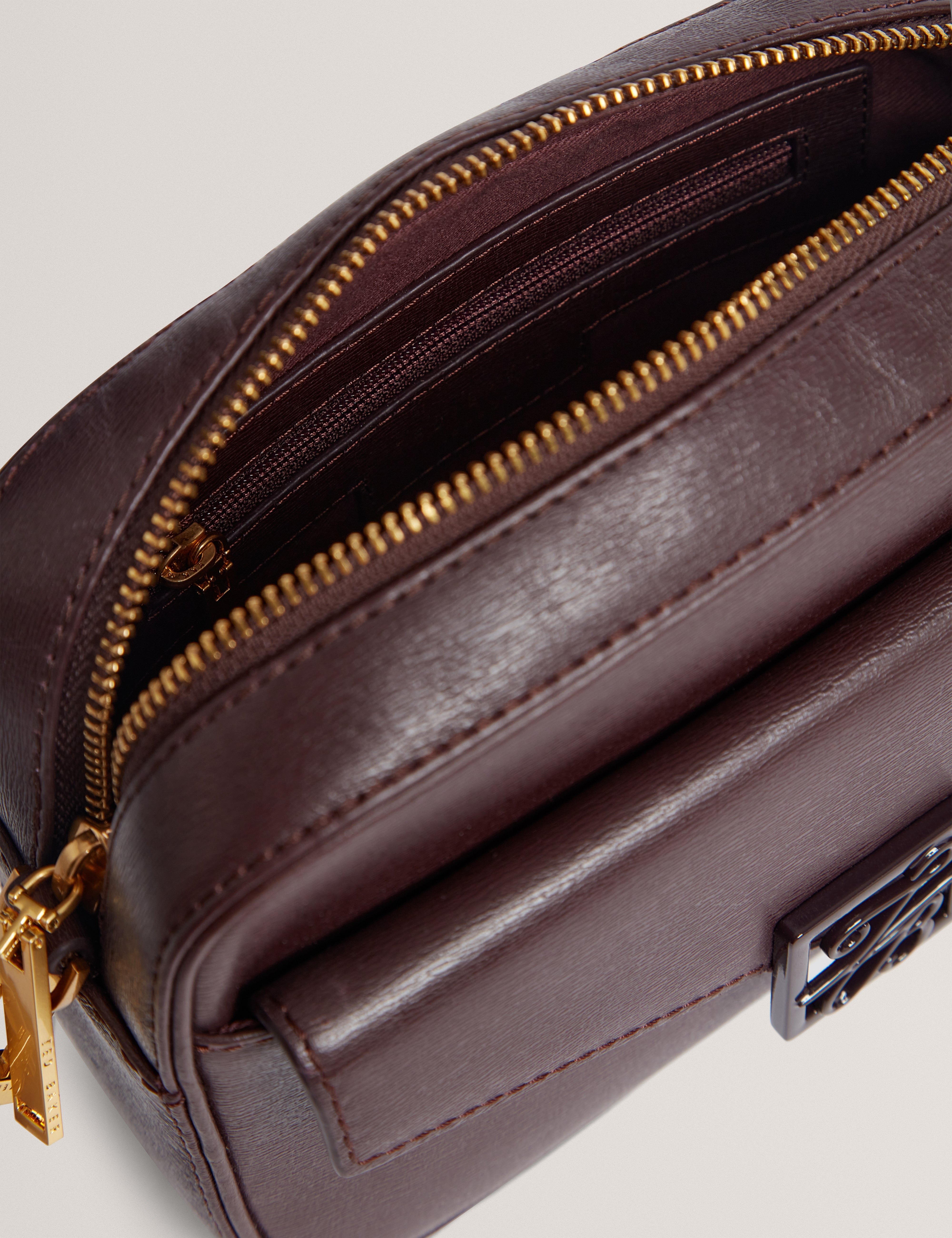 Anihli Tb Detail Leather Camera Bag Wine