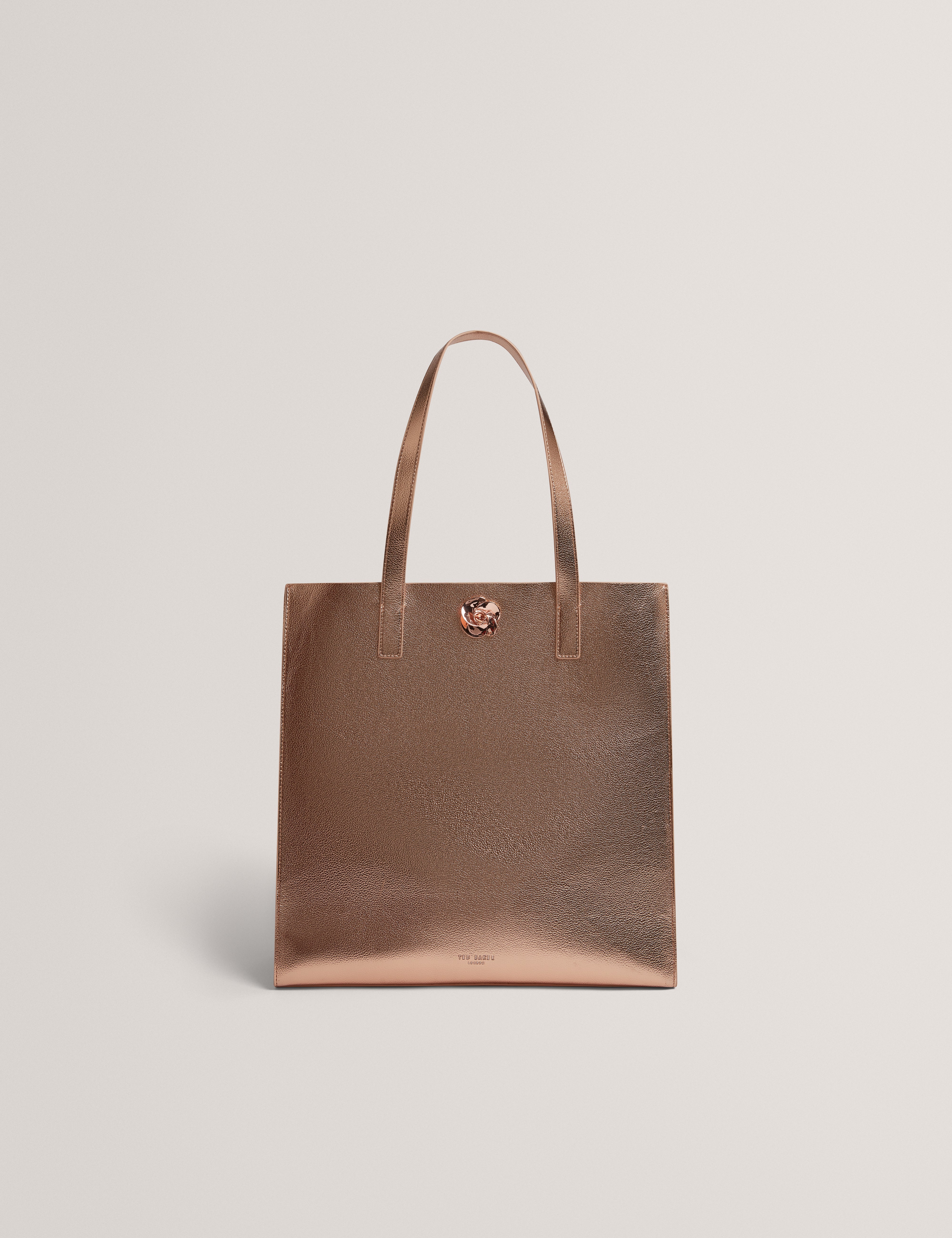 Rosmah Rose Detail Metallic Large Icon Bag Rosegd