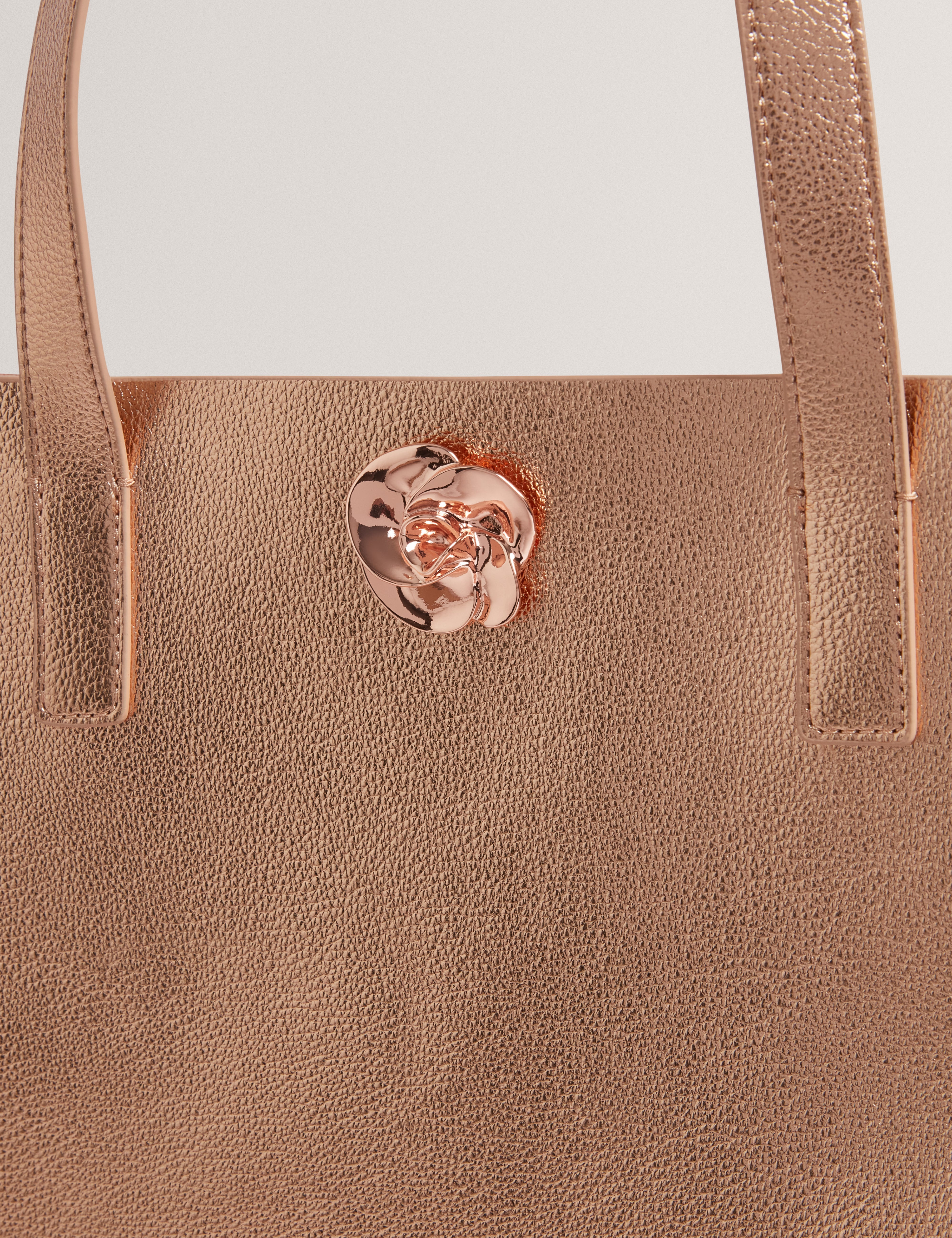 Rosmah Rose Detail Metallic Large Icon Bag Rosegd