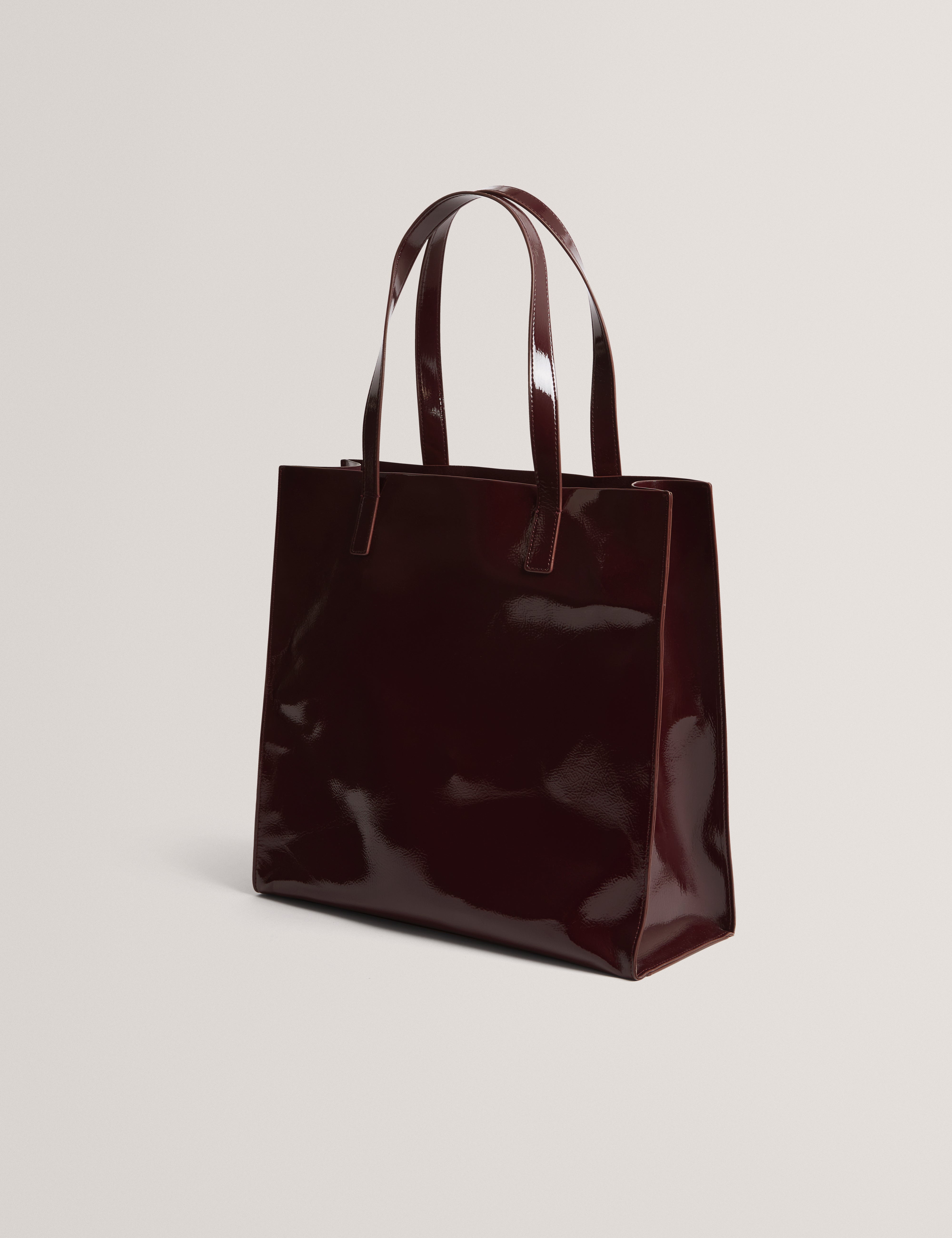 Rosenni Rose Detail Crinkle Large Tote Bag Wine