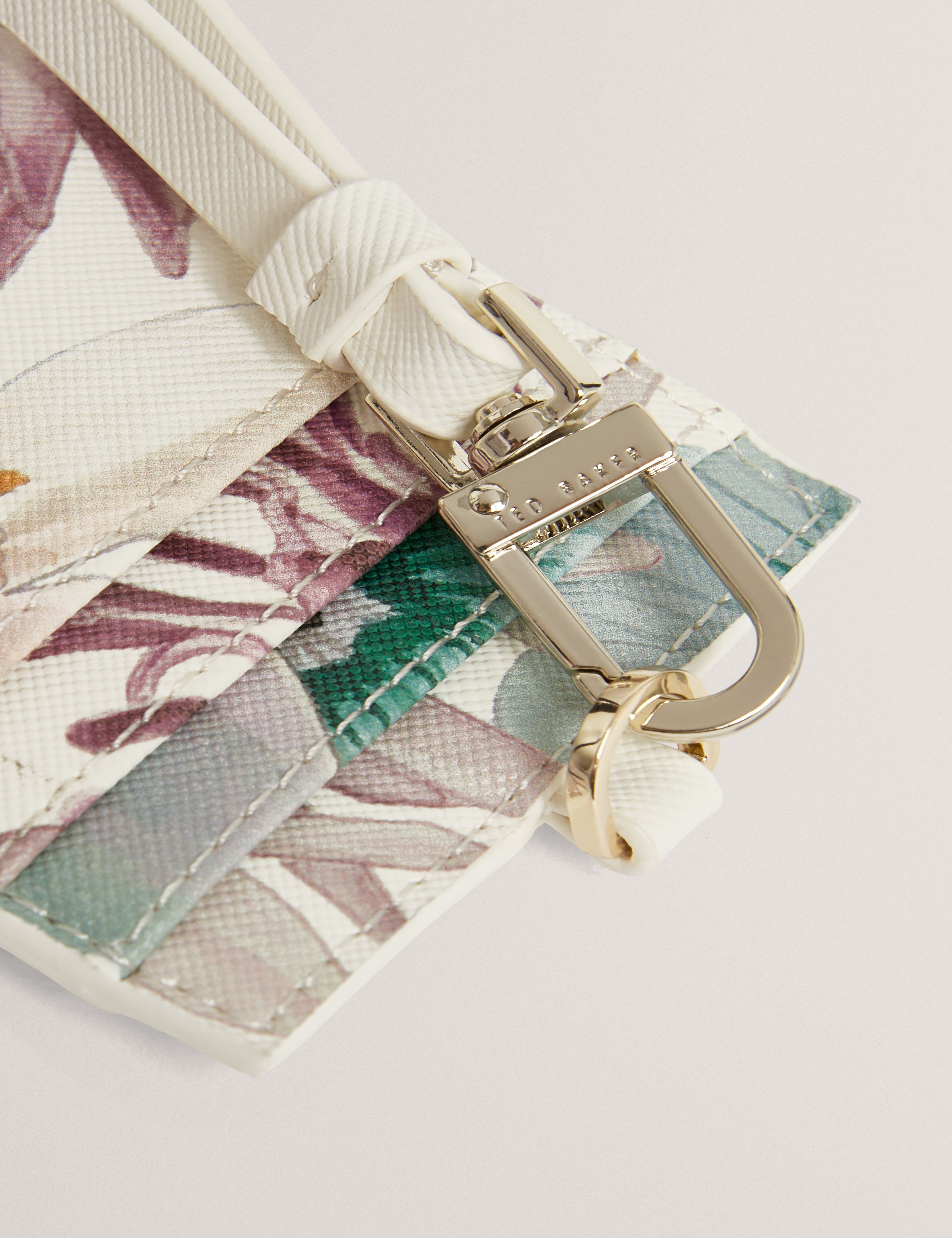 Halii Petal Printed Card Holder Lanyard White