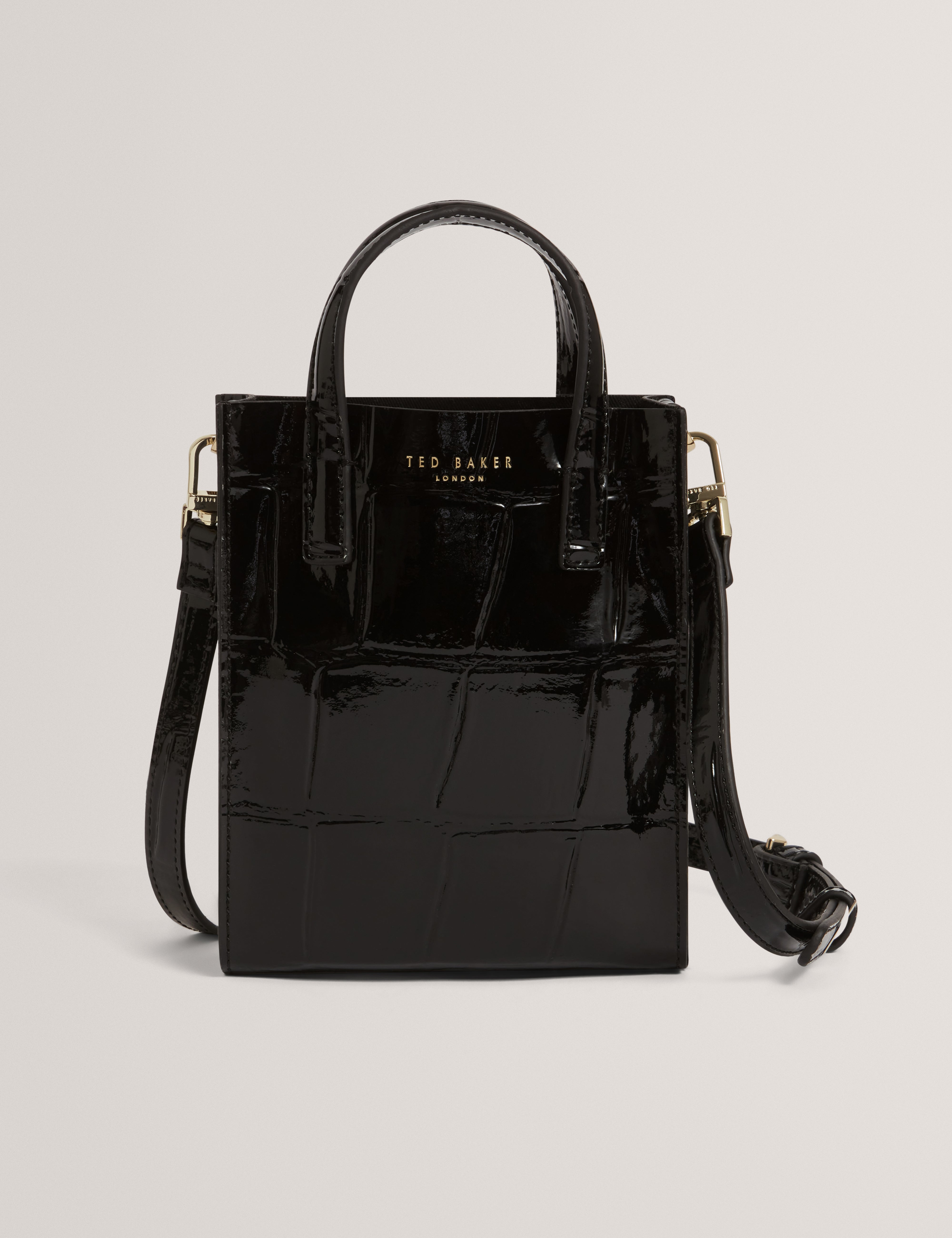 Viienna Croc Effect Mini Icon Bag Black