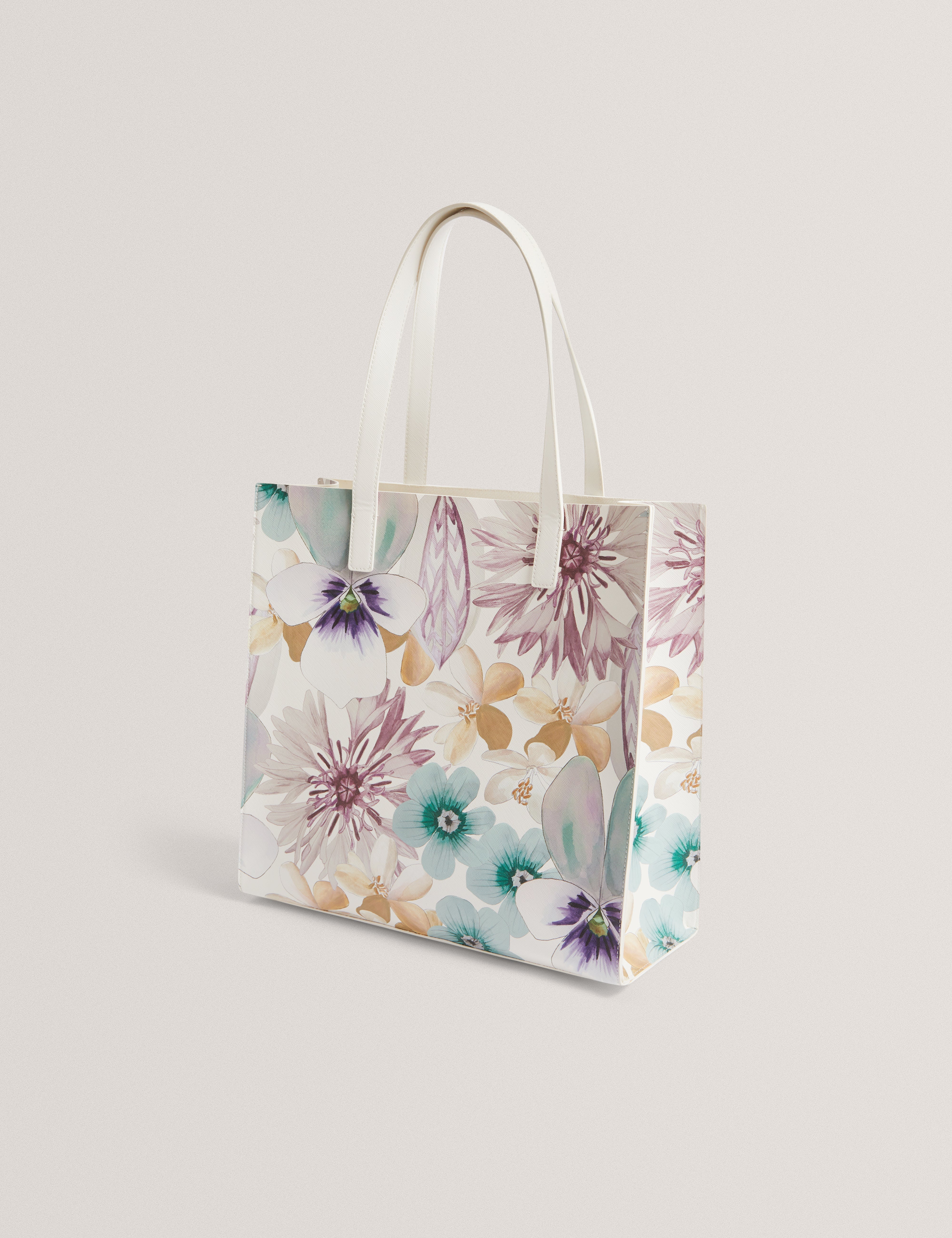 Halena Petal Print Large Icon Bag White