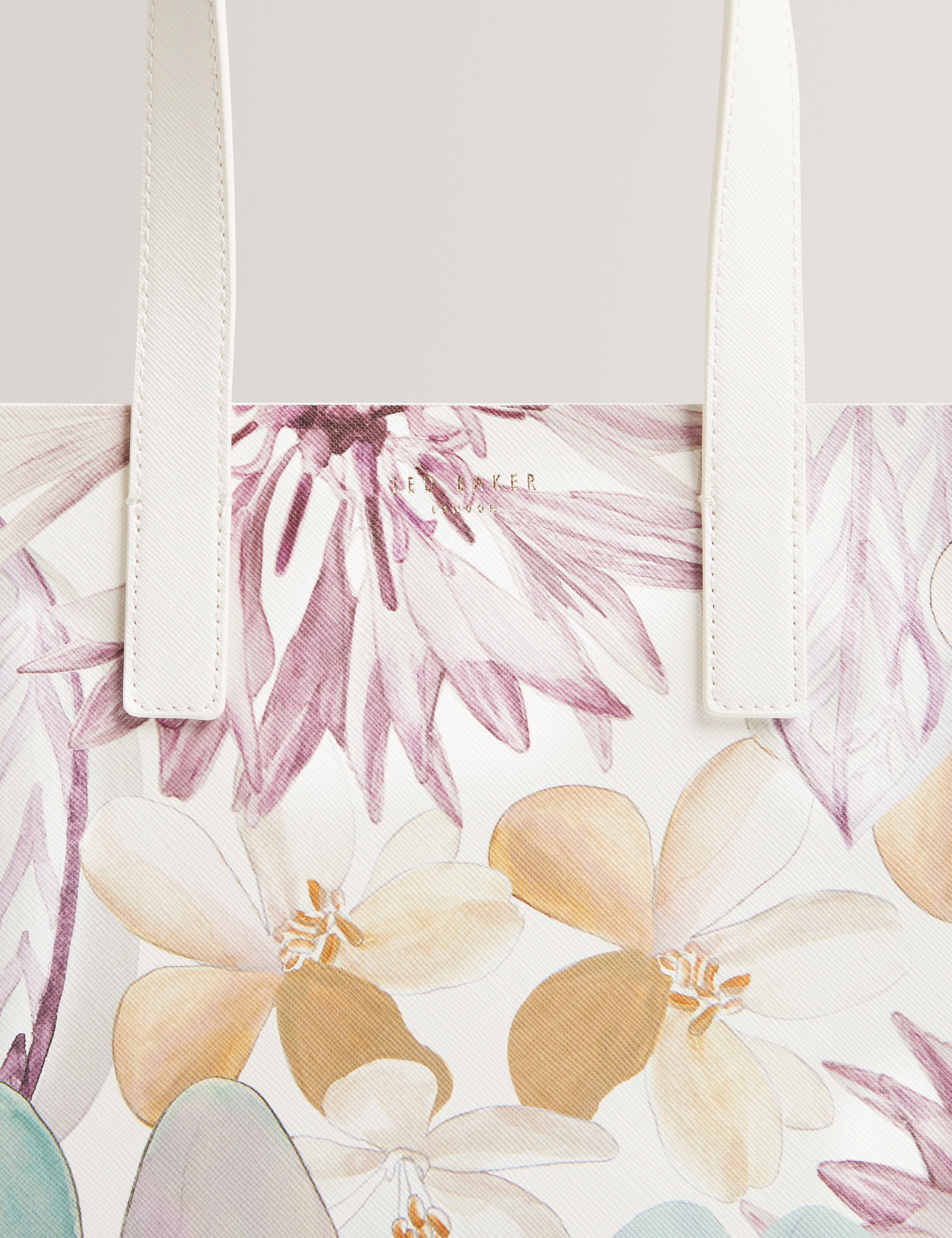 Helisa Petal Print Small Icon Bag White