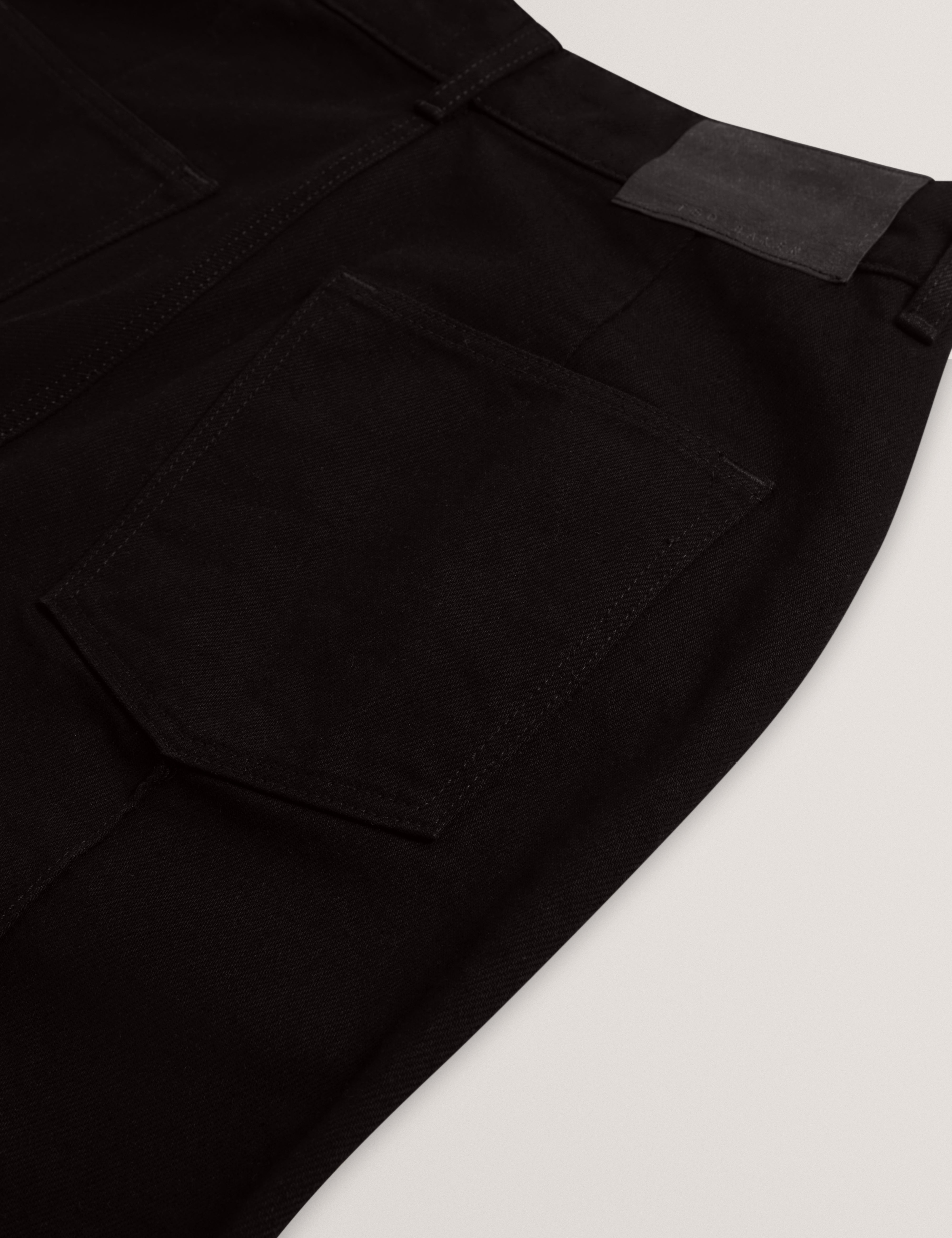 Arare Kick Flare High Rise Jeans With Pintuck Black