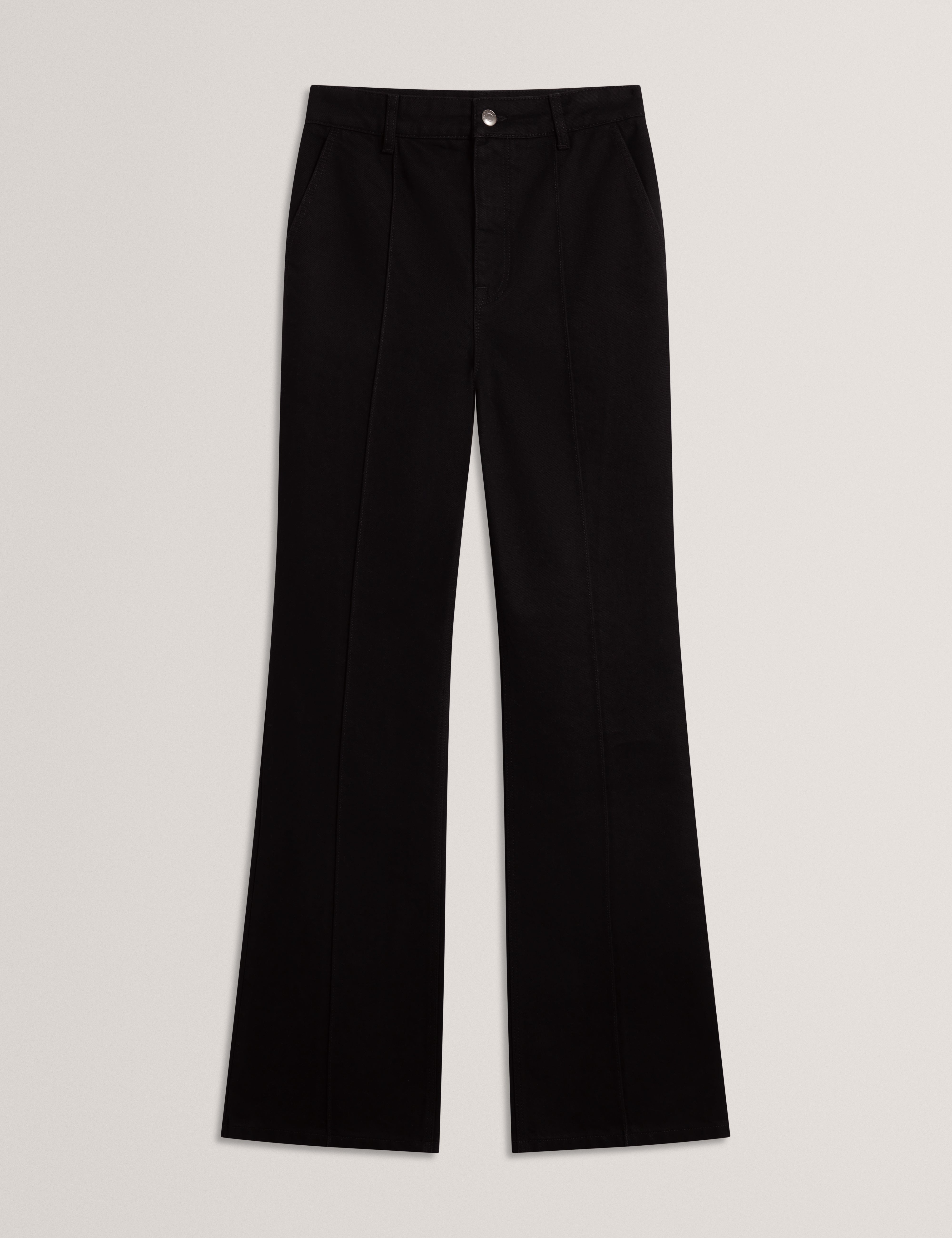 Arare Kick Flare High Rise Jeans With Pintuck Black