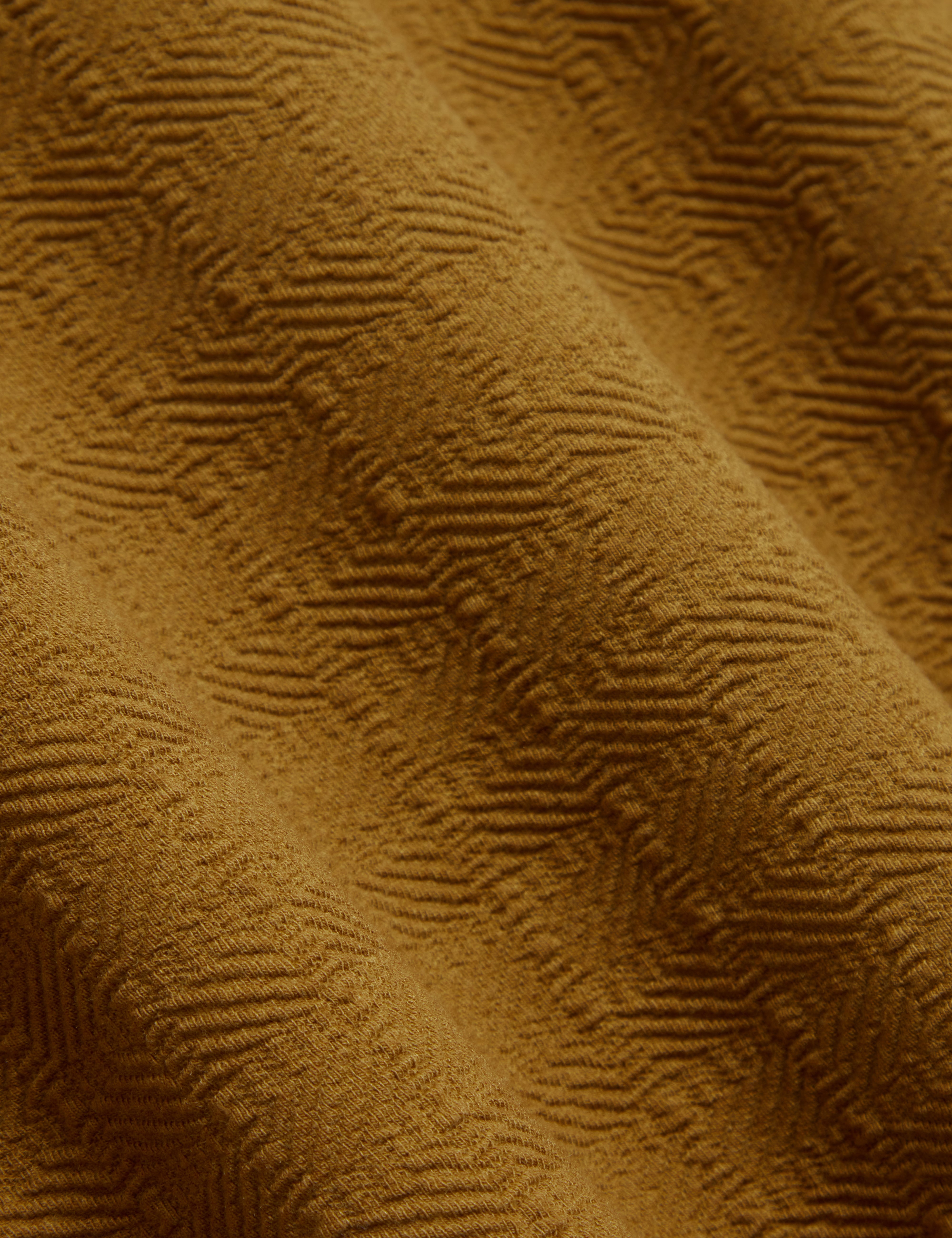 Marcen Short Sleeve Square Stitch T Shirt Brown-Tan